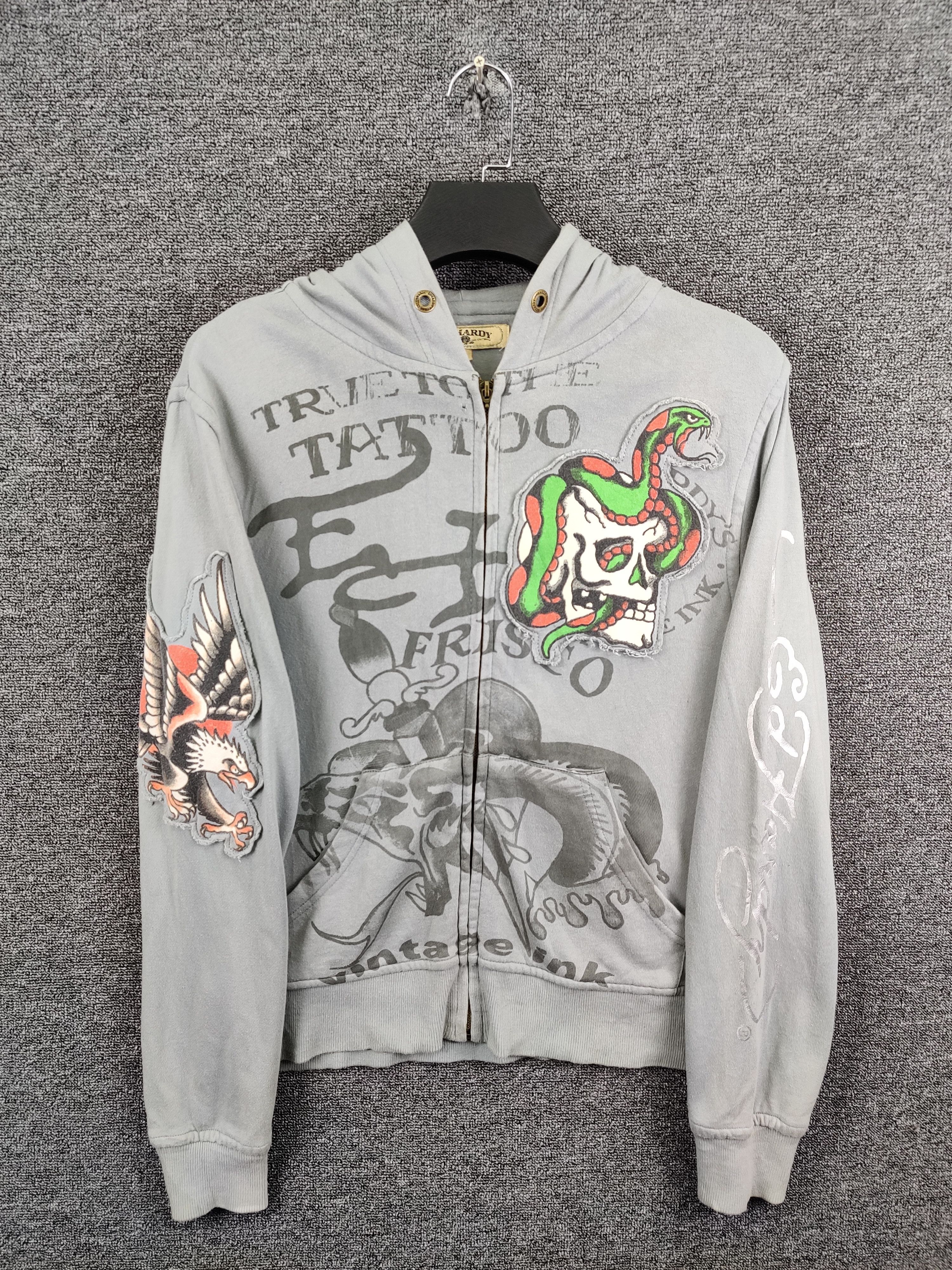 Vintage Ed Hardy Christian Audigier Eagle Tattoo Hoodie