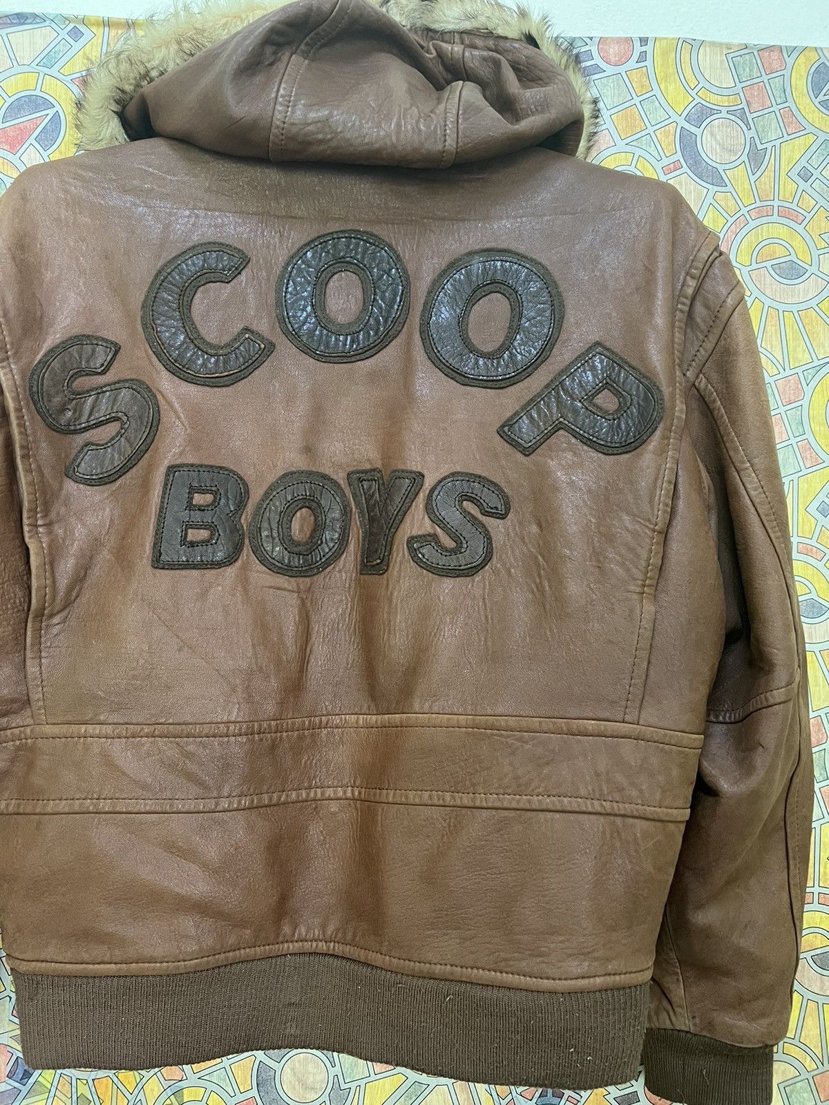 Japanese Brand Leather Jacket Scoop Boys Size US XL / EU 56 / 4 - 16 Thumbnail