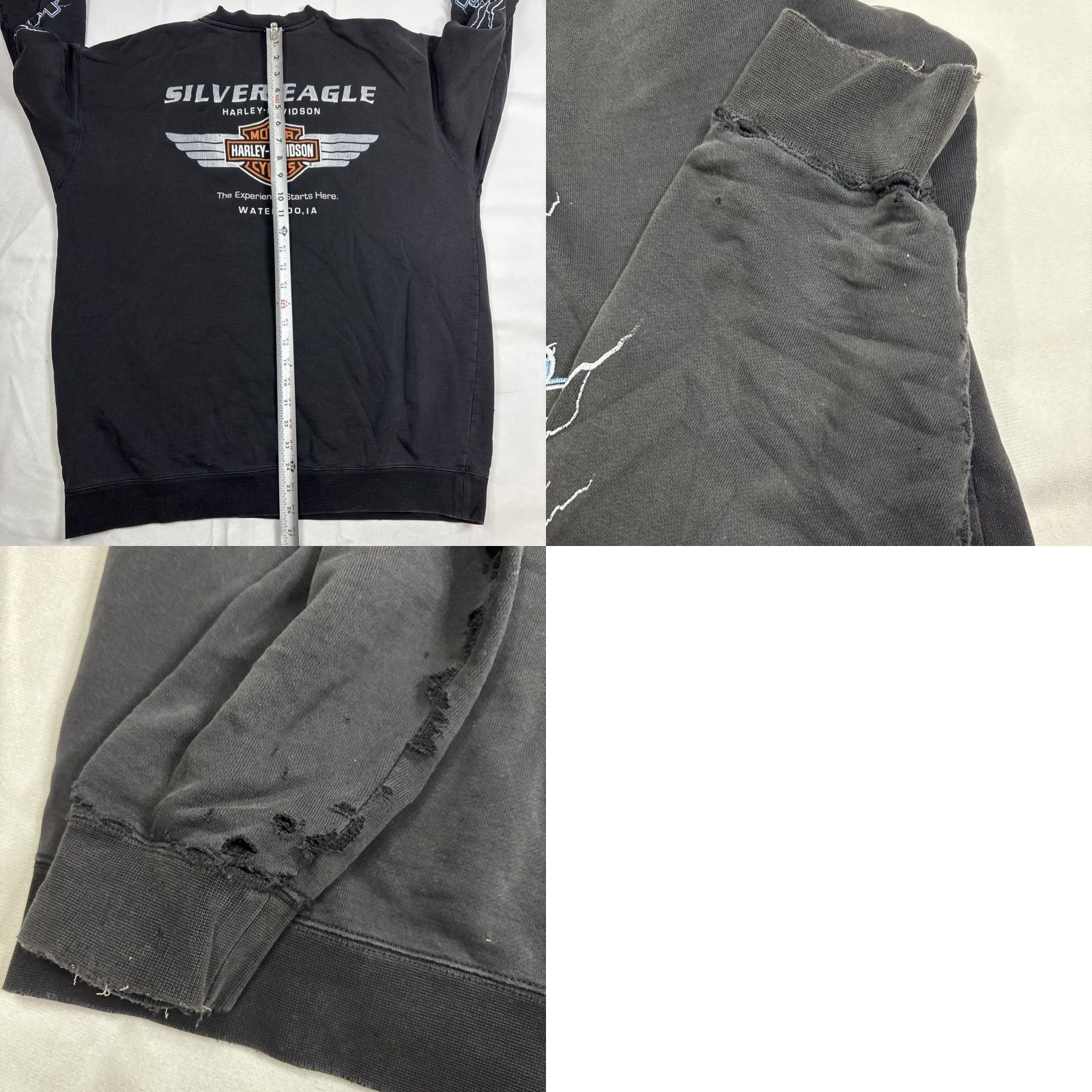 Harley Davidson VTG Harley-Davidson Sweatshirt Mens XL Pullover Black 80s 90s Biker Motorcycle Who Let The Hogs Out Iowa Size US XL / EU 56 / 4 - 8 Thumbnail