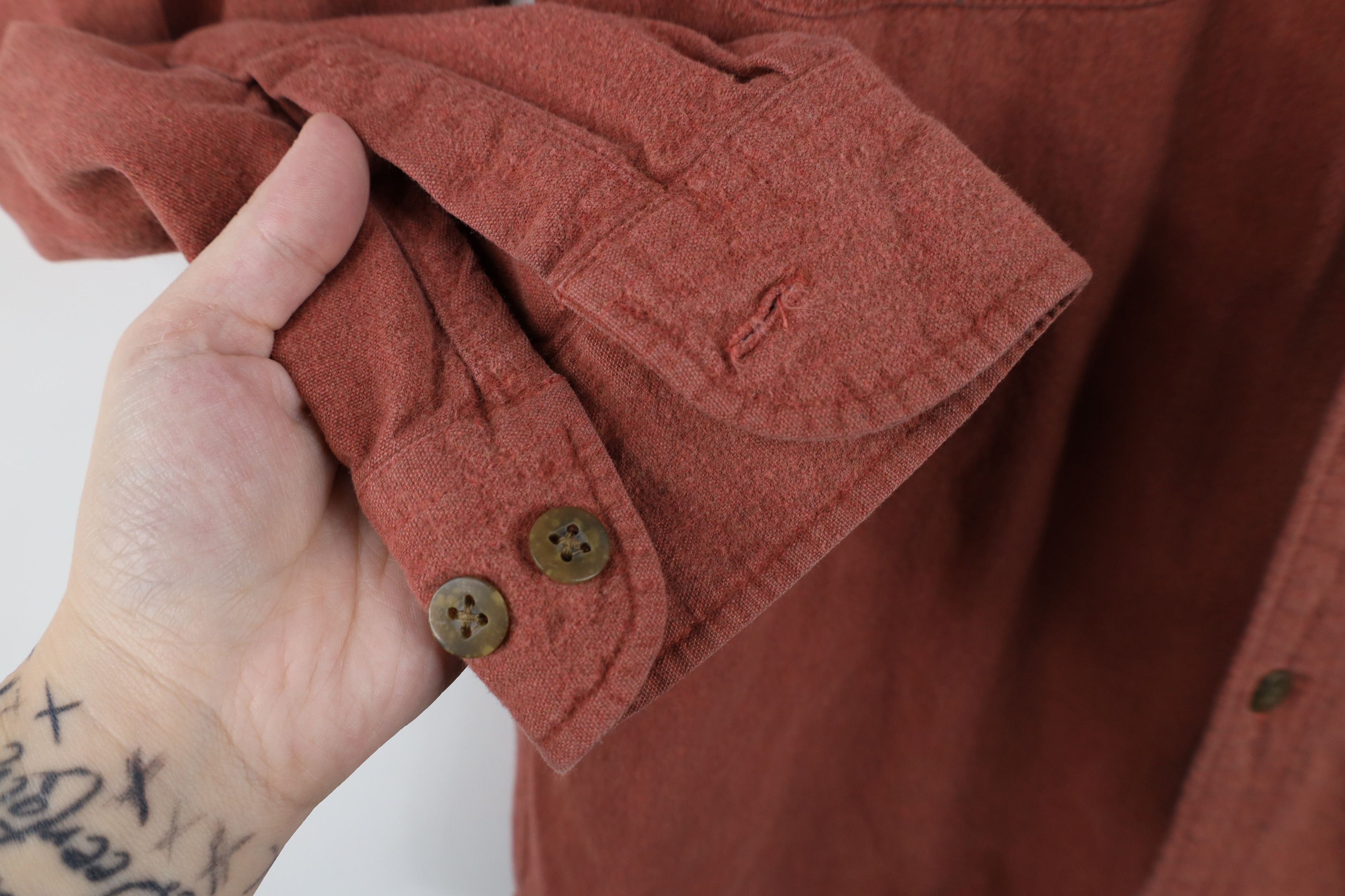 Vintage Vintage 90s Streetwear Stonewash Chamois Cloth Button Shirt Size US M / EU 48-50 / 2 - 7 Thumbnail