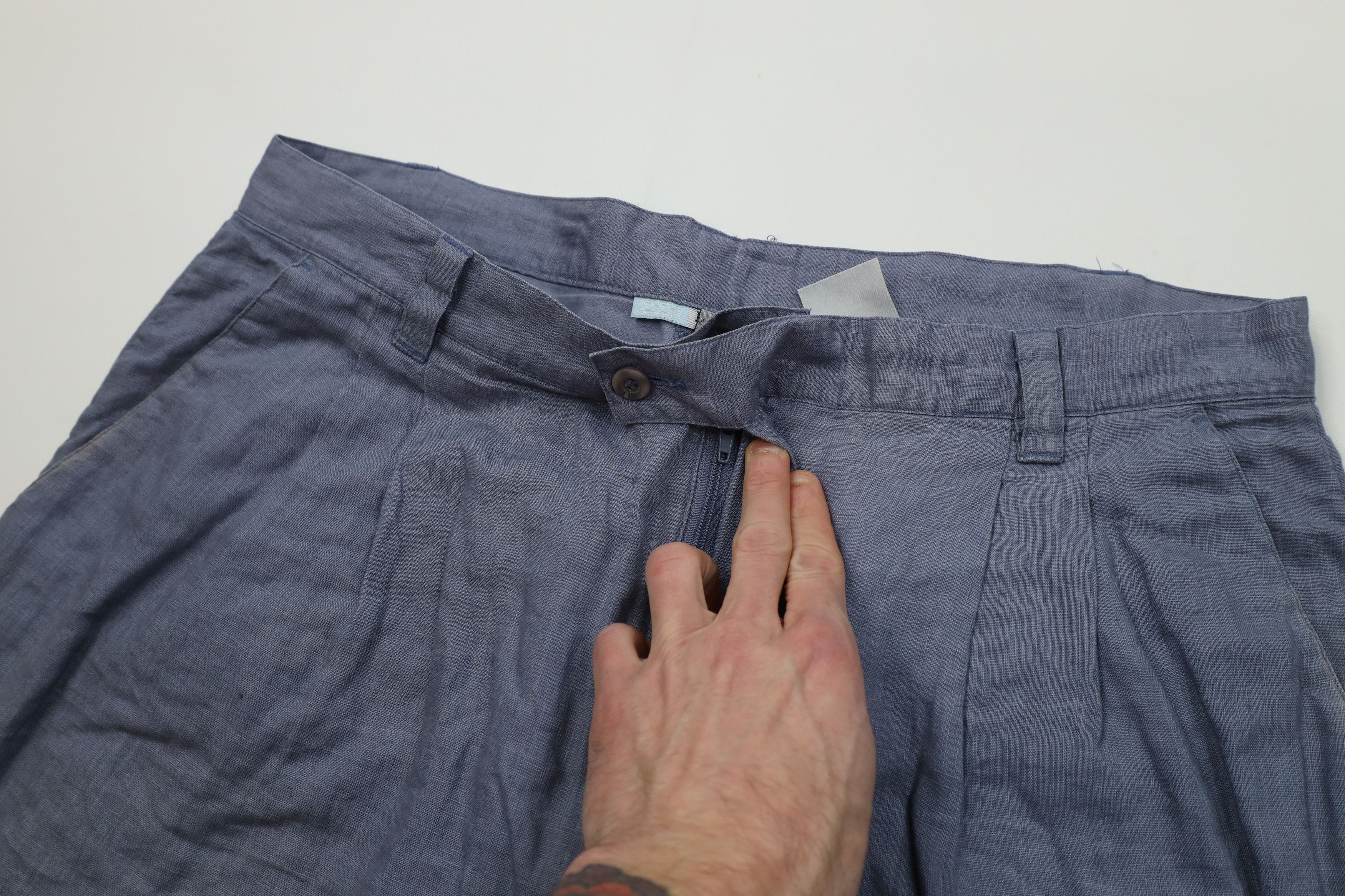 Vintage Vintage 90s Streetwear Linen Baggy Wide Leg Chino Pants Size US 36 / EU 52 - 9 Thumbnail