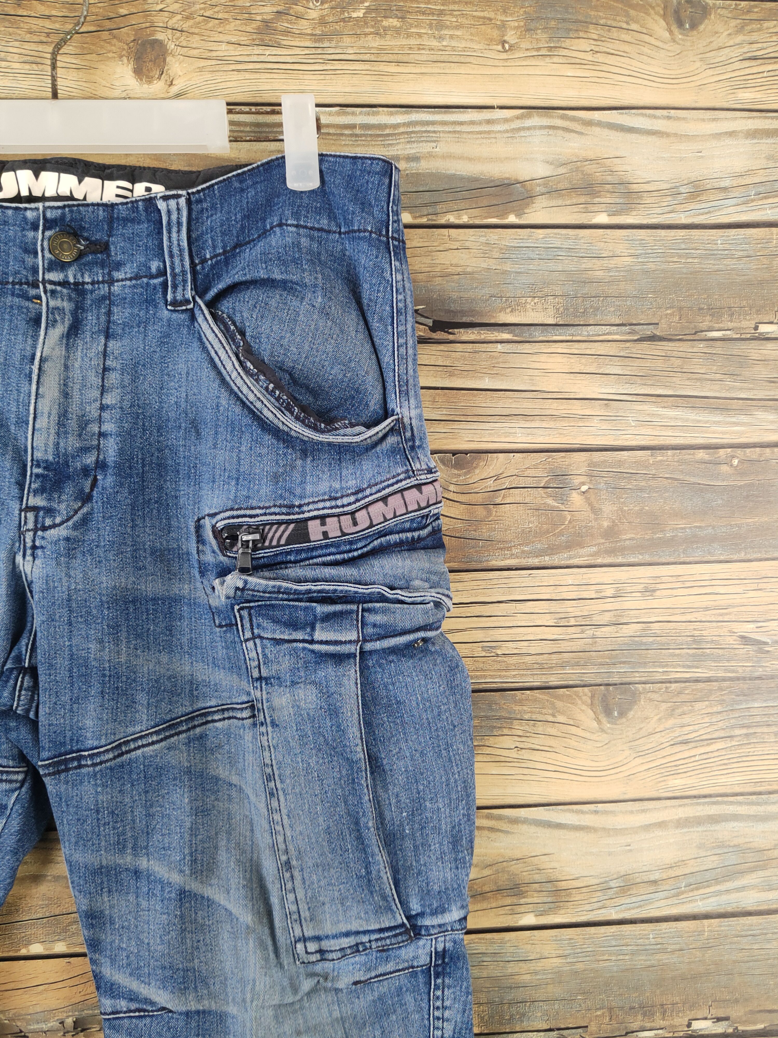 Japanese Brand Hummer tactical Distressed Ripped denim Jeans #W1865 Size US 33 - 8 Thumbnail