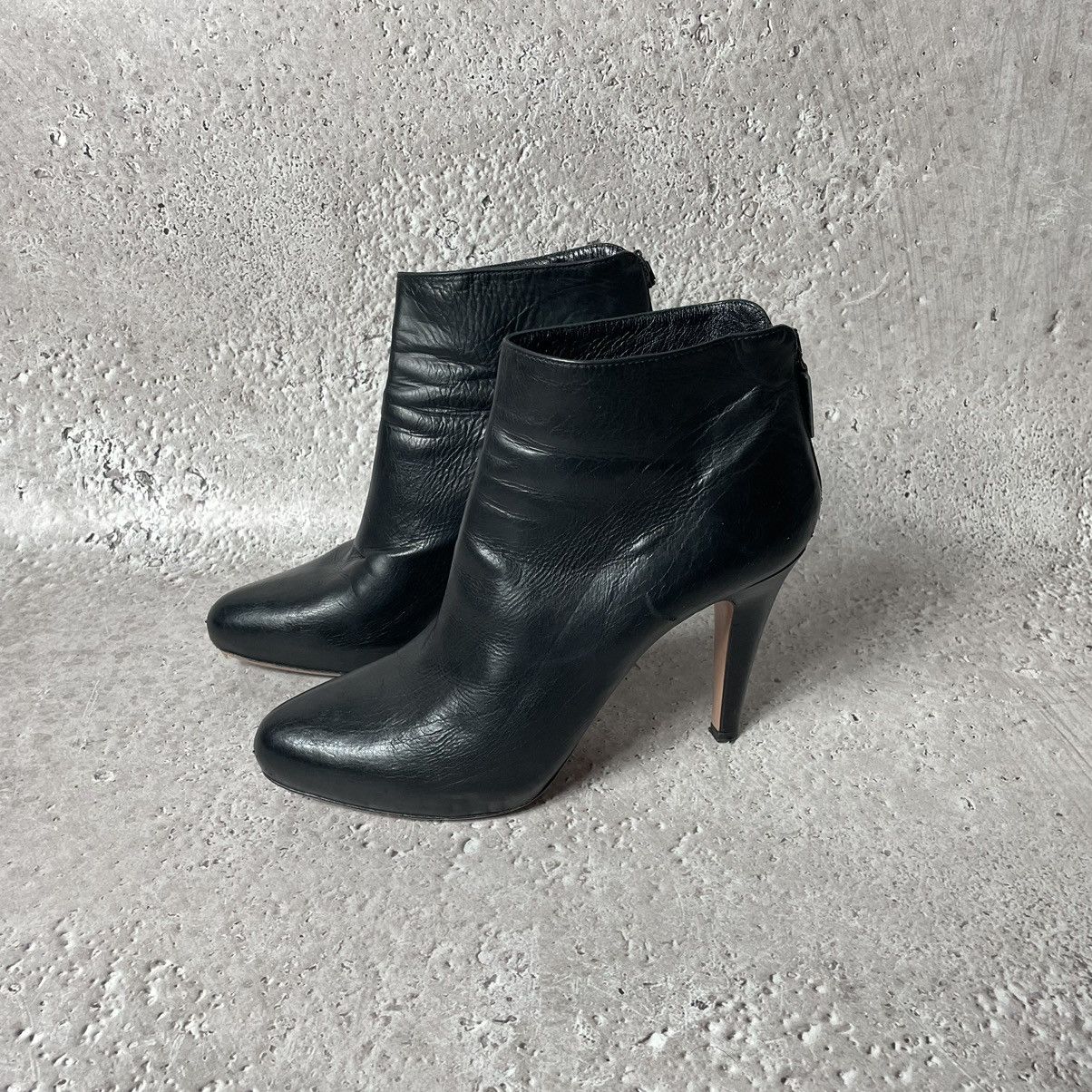 Prada × Vintage Prada Black Leather Ankle Boots sz 40 Size US 10 / IT 40 - 1 Thumbnail