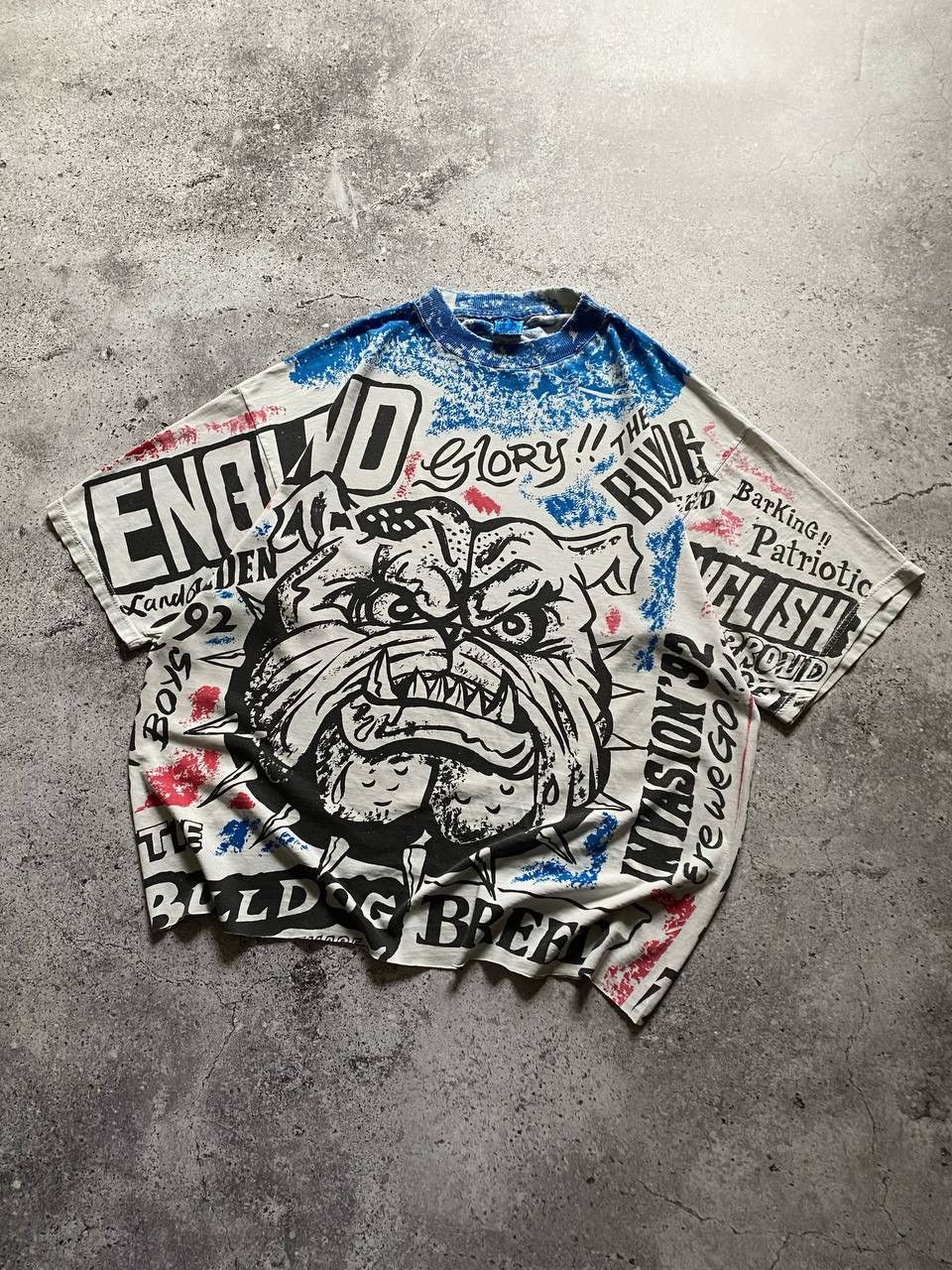 Japanese Brand × Vintage VINTAGE THE BULLDOG BREED ENGLAND SKINHEADS OVER PRINT TEE Size US L / EU 52-54 / 3 - 2 Thumbnail