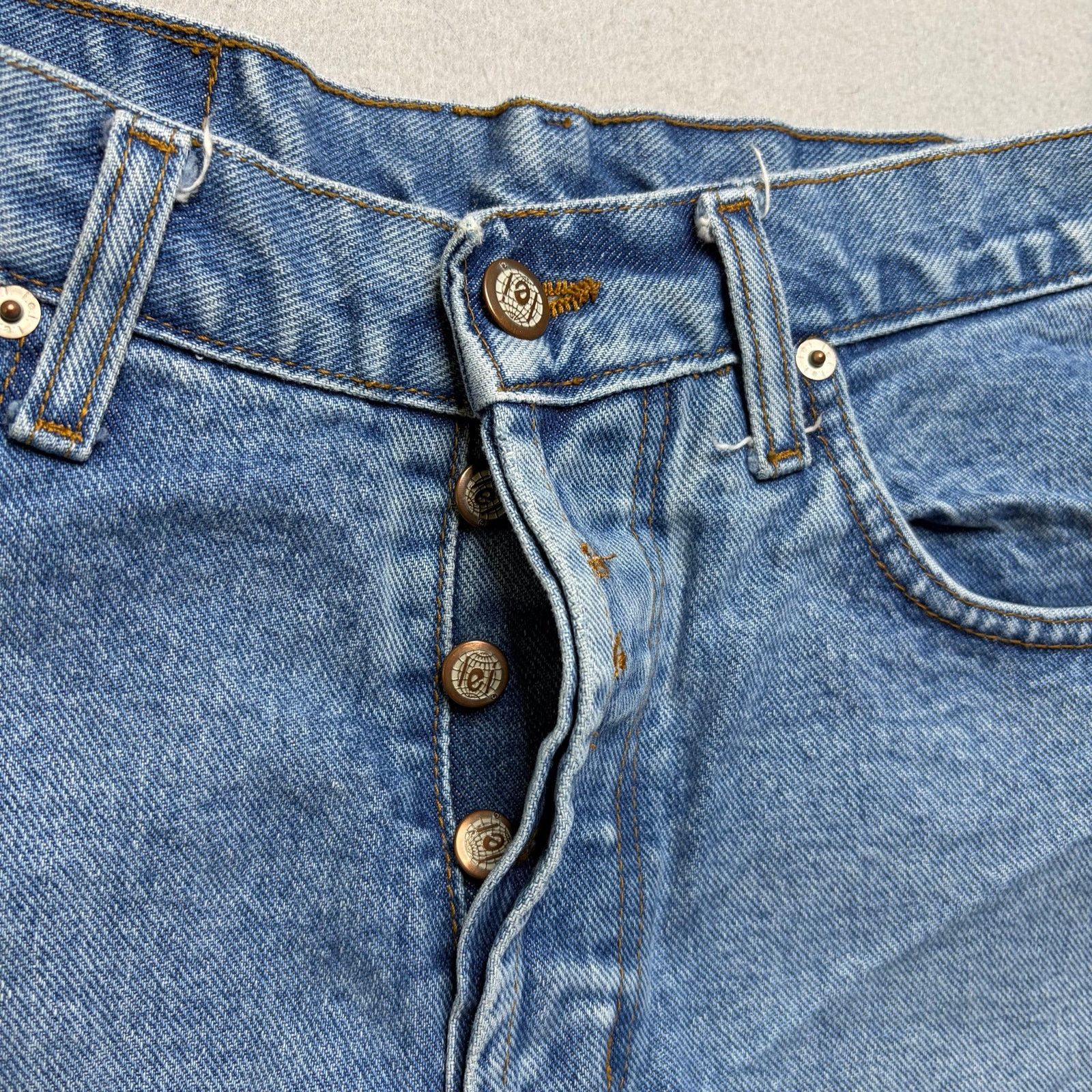L.E.I. Vintage Lei Denim Cut Off Shorts Sz 31 Frayed Hem Y2K Size 31" - 3 Thumbnail