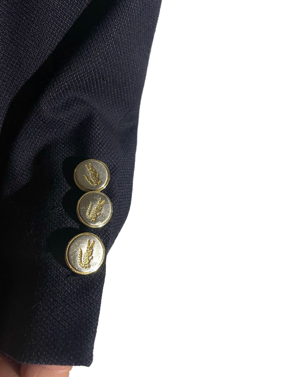 Lacoste Vintage Double-Breasted Blazer Gold Button 54/XL