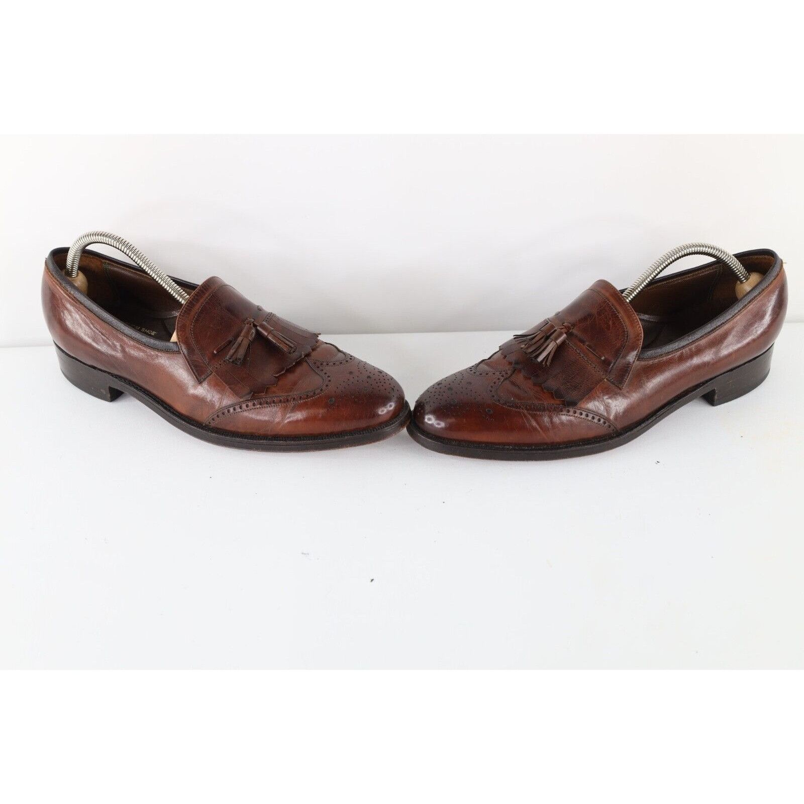 Vintage Vintage 70s Streetwear Leather Fringe Tassel Loafers Size US 11 / EU 44 - 1 Thumbnail