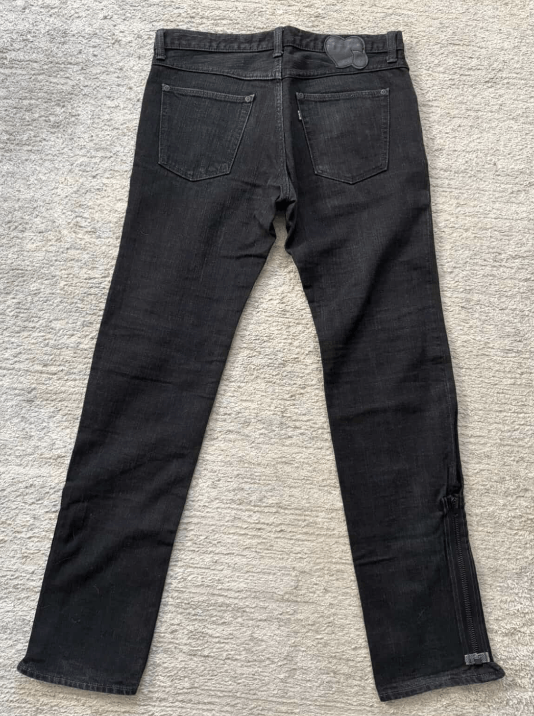 Number (N)ine NUMBER NINE FW06 NOIR COATED BLACK PAIN DENIM JEANS