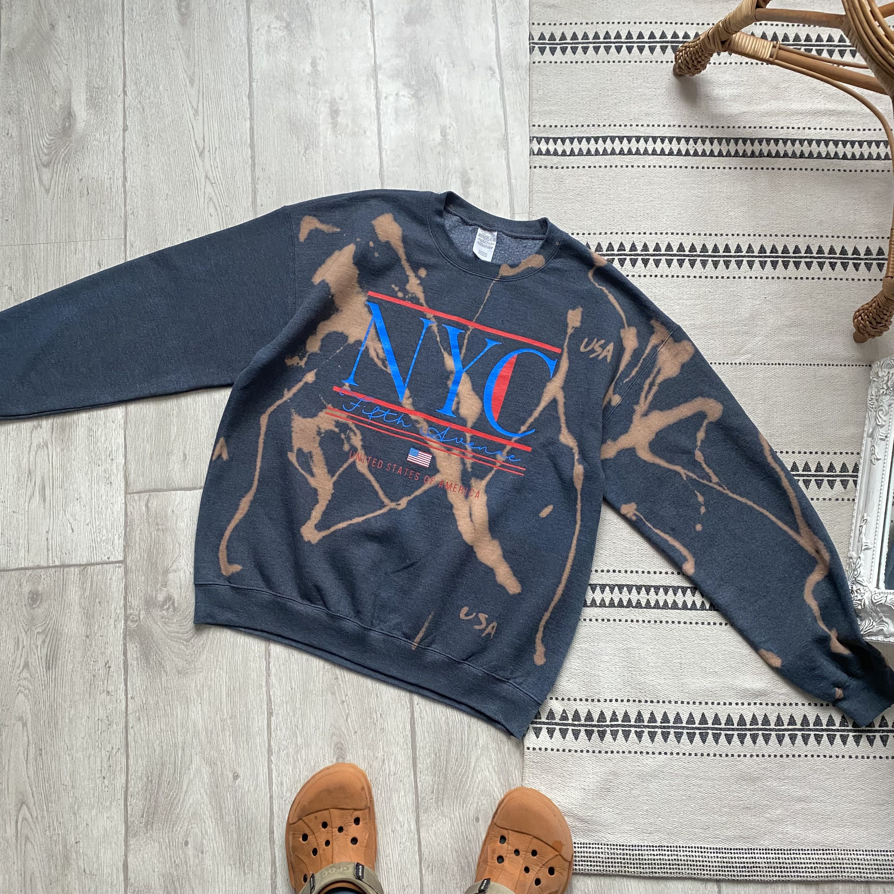 Hanes Custom Vintage New York NYC USA Sweatshirt Size US L / EU 52-54 / 3 - 7 Thumbnail