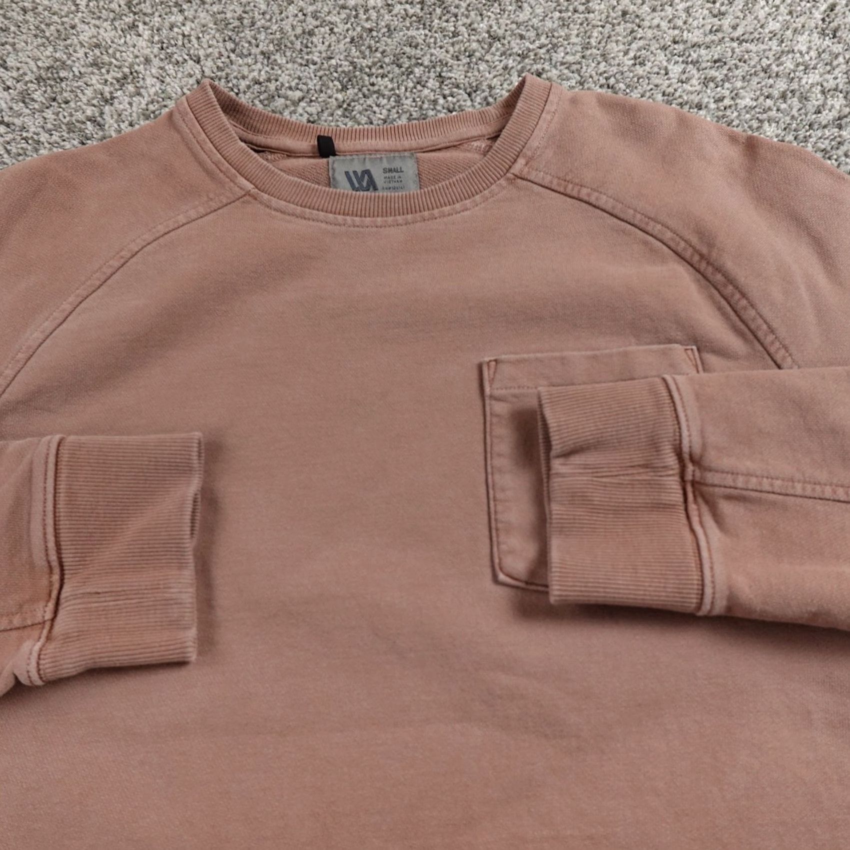Vintage VRST Sweatshirt Mens S Pullover Crewneck Long Sleeve Pocket Orange Knit Logo Size US S / EU 44-46 / 1 - 3 Thumbnail