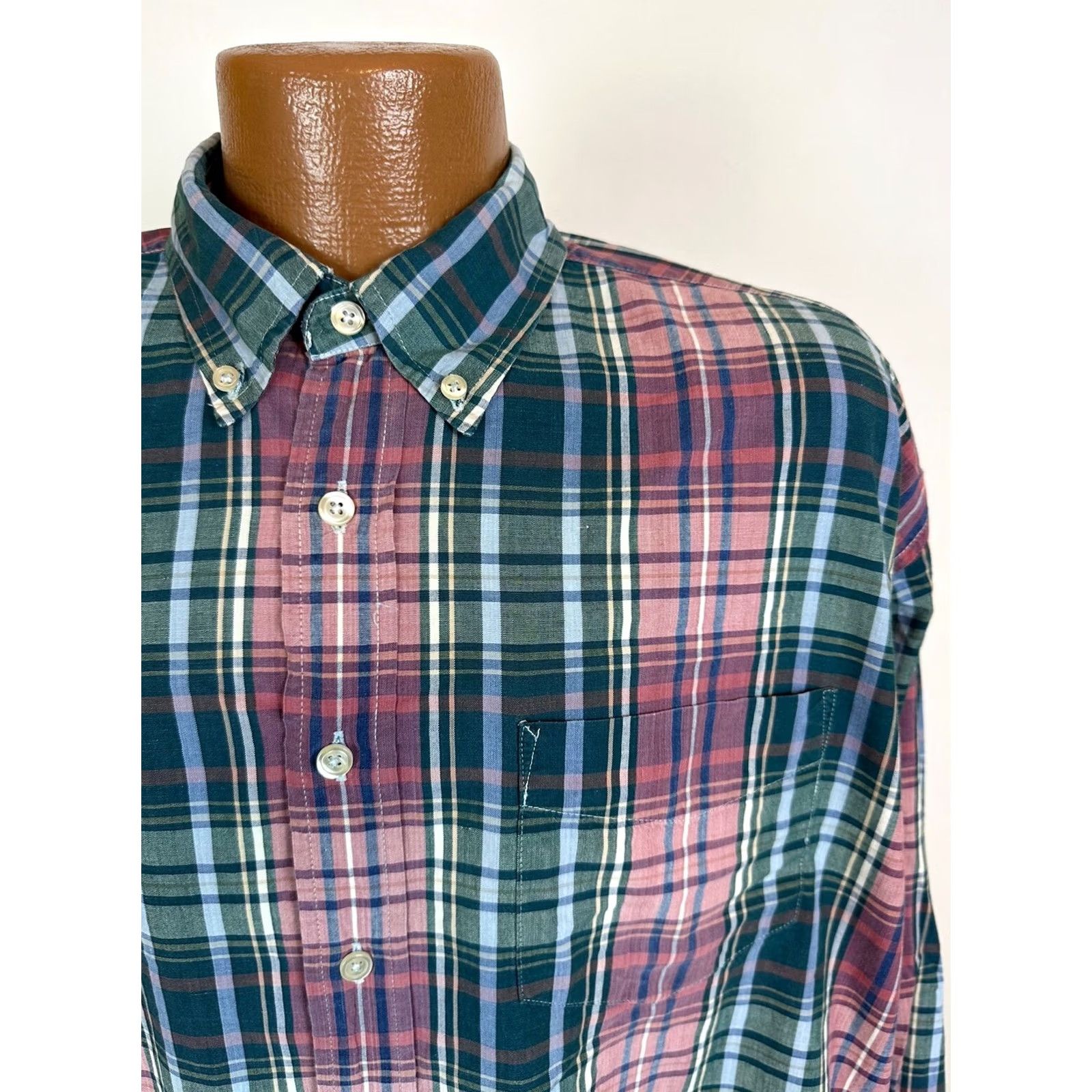 Dockers VINTAGE Dockers INDIGO Shirt Men L Oversized Plaid Cotton Button-Up Shirt Size US L / EU 52-54 / 3 - 4 Thumbnail