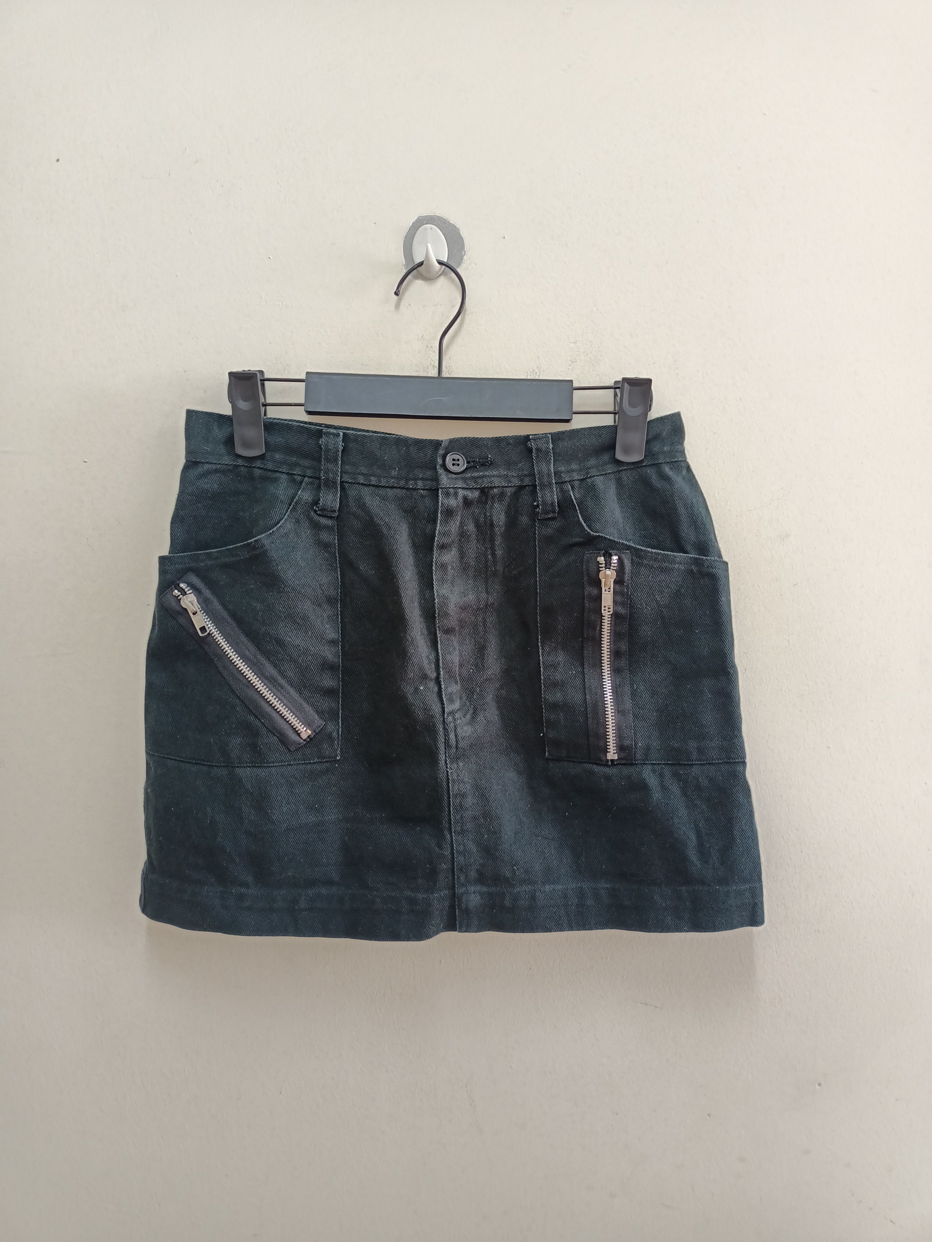 Japanese Brand Rare Sexy Dynamite London black zipper punk skirts Size 27" / US 4 / IT 40 - 1 Thumbnail