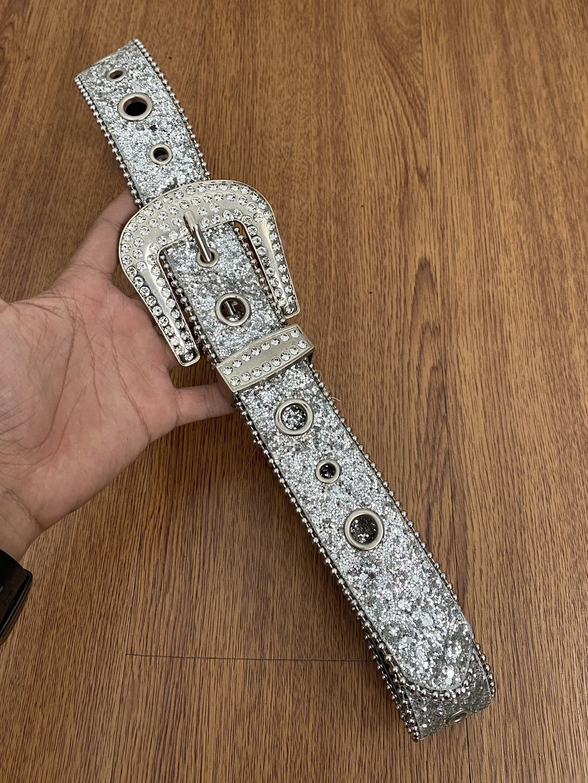 If Six Was Nine × Japanese Brand × Le Grande Bleu (L.G.B.) Silver glitter belt Size ONE SIZE - 3 Thumbnail