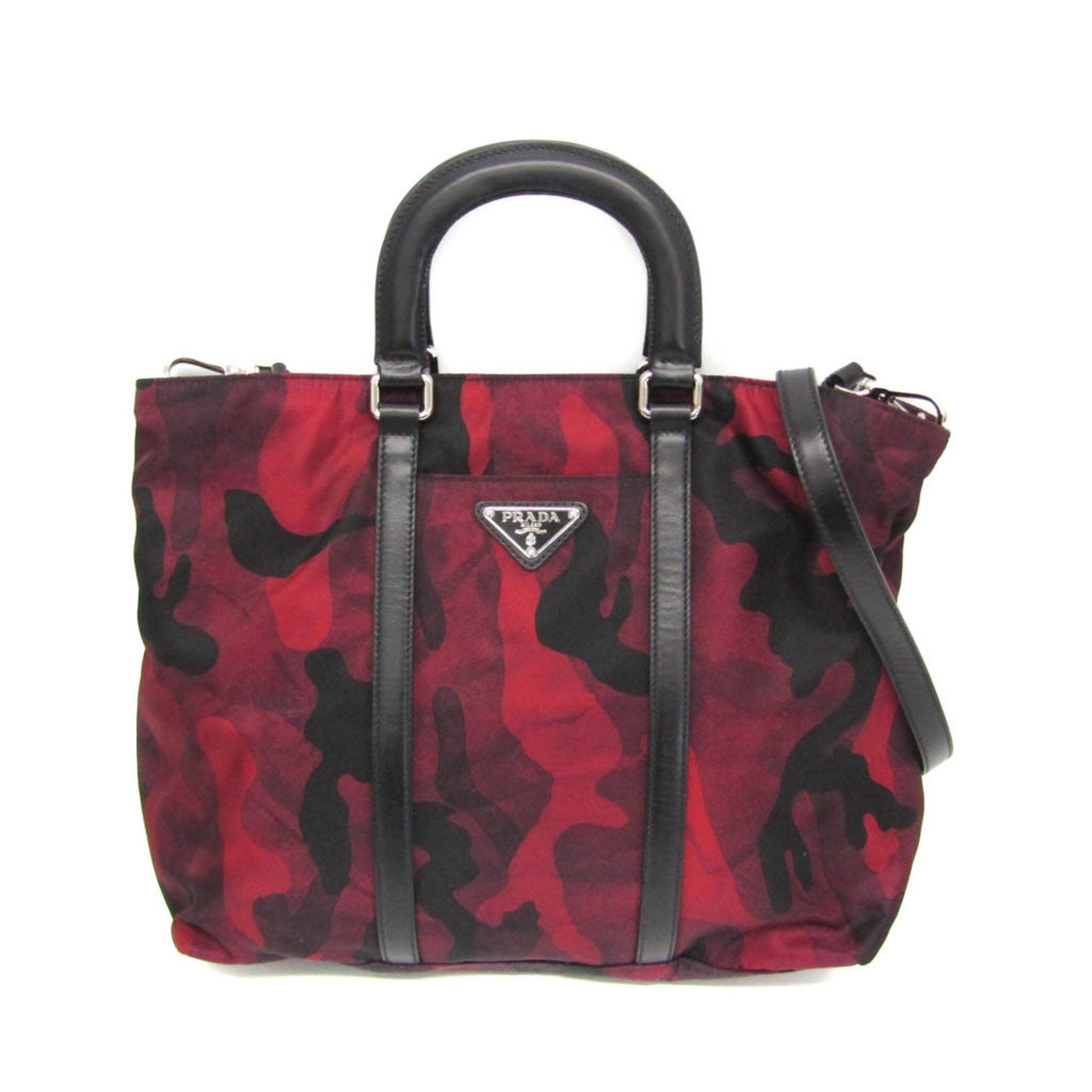 Prada -- Red Leather Shoulder Bag (Pre-Owned) Size ONE SIZE - 1 Thumbnail
