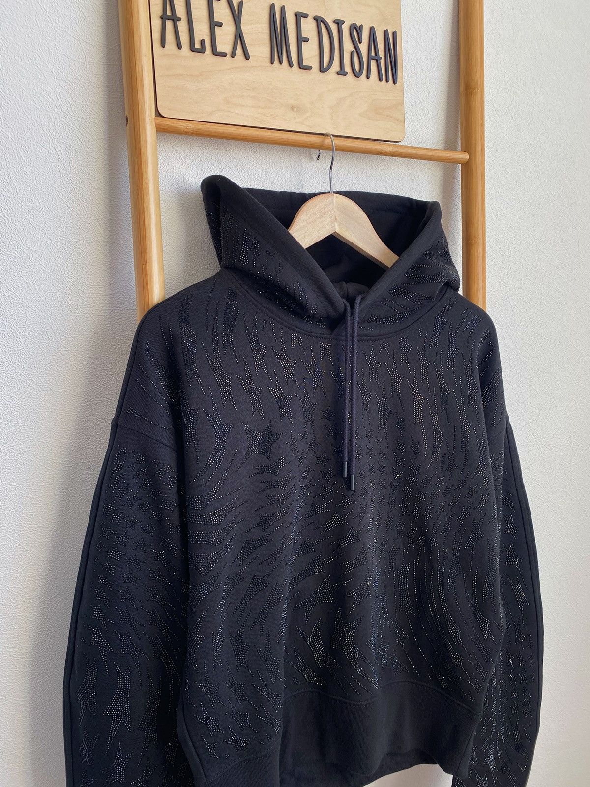 Mugler Mugler x H&M Black Rhinestone Embellished Hoodie Size S Size US S / EU 44-46 / 1 - 8 Thumbnail