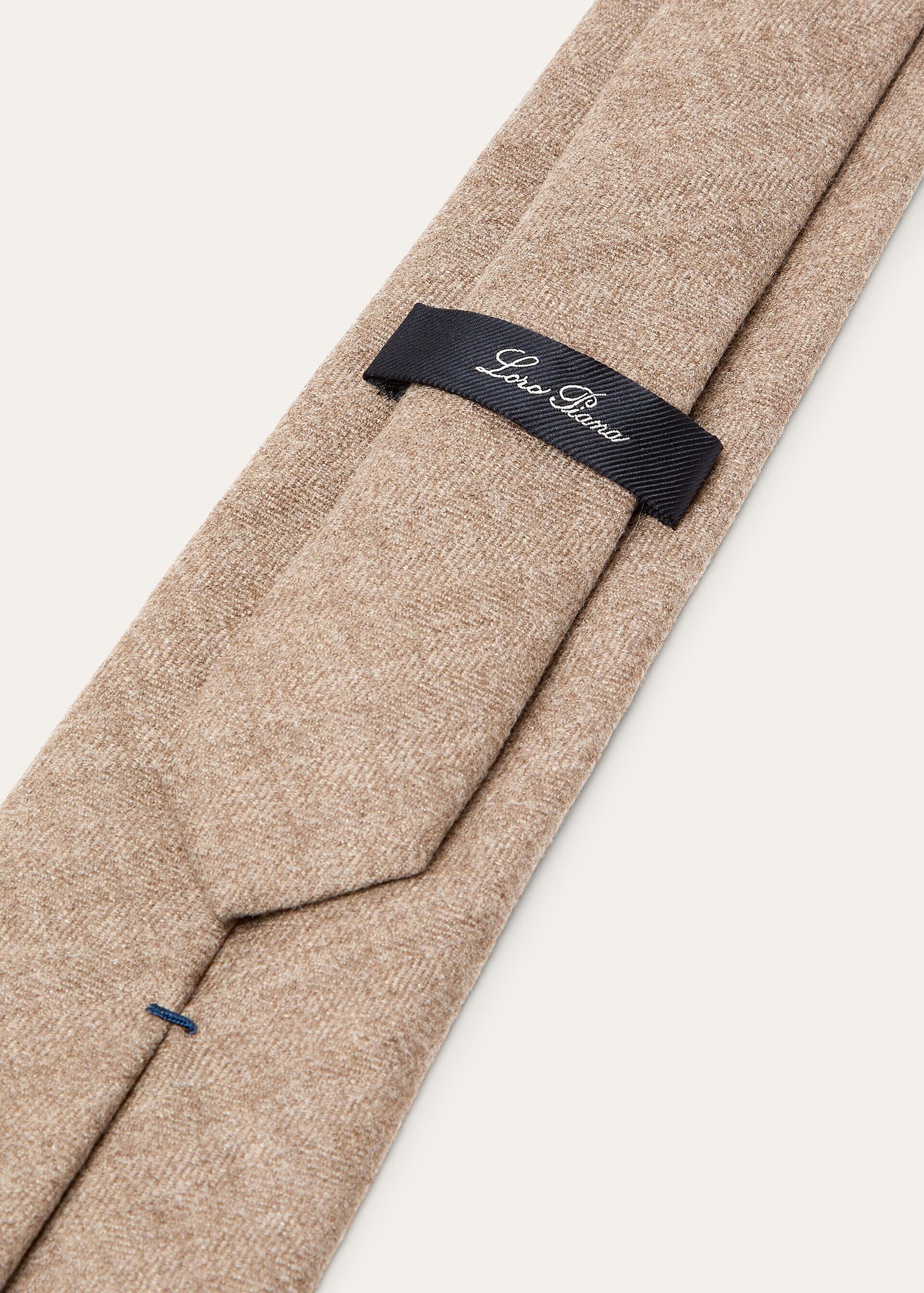 Loro Piana os11x0426 FAR0976 Size: OS / Yale Tie in Solid Oak Size ONE SIZE - 2 Thumbnail