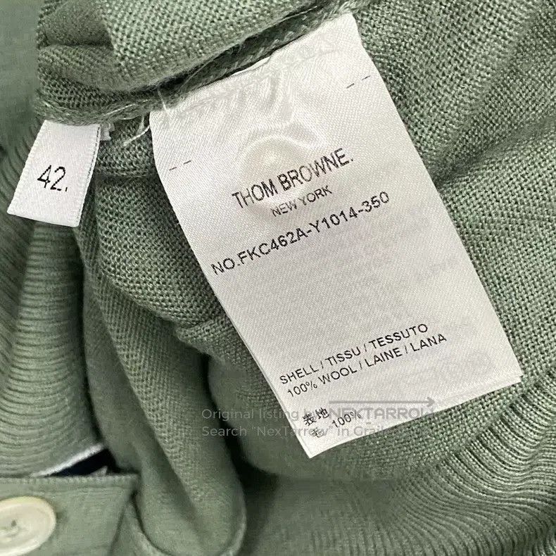 Thom Browne Thom Browne Teal Green Wool Cardigan Size US XS / EU 42 / 0 - 4 Thumbnail