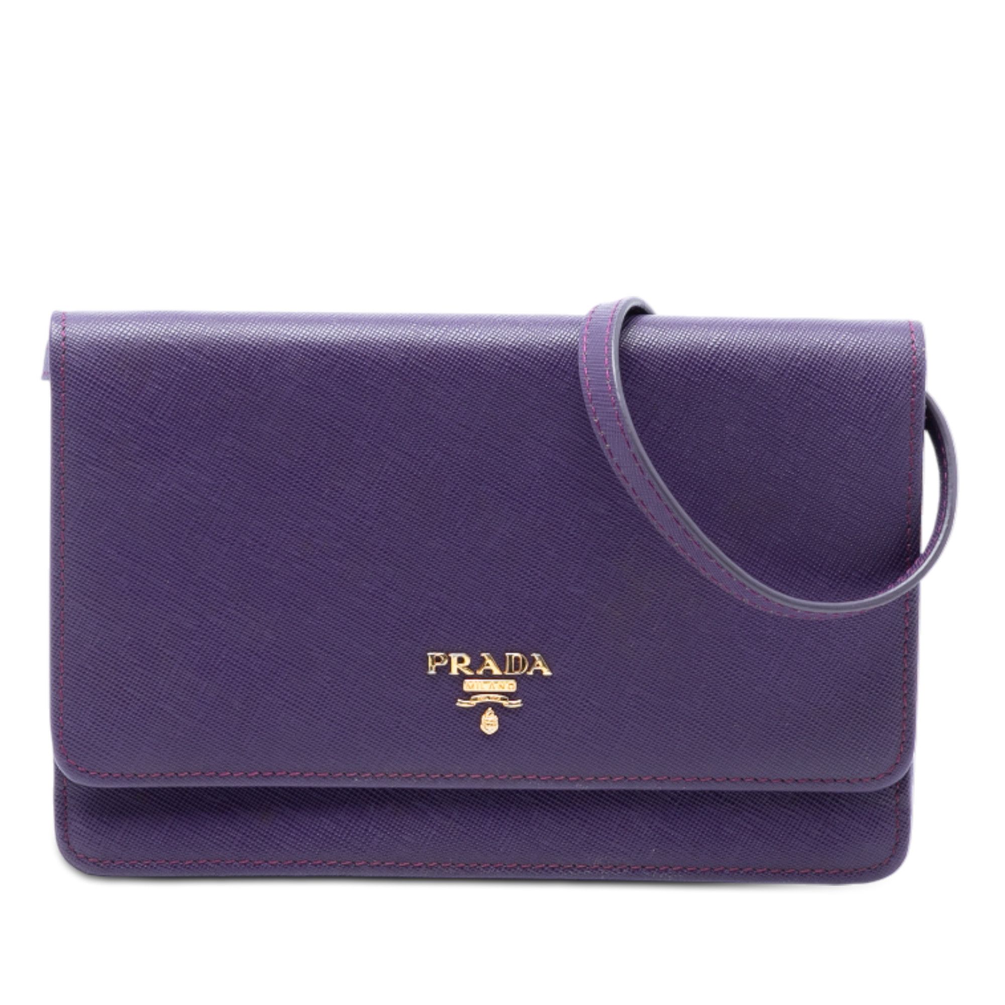 Prada Prada Saffiano Wallet on Strap Size ONE SIZE - 1 Thumbnail