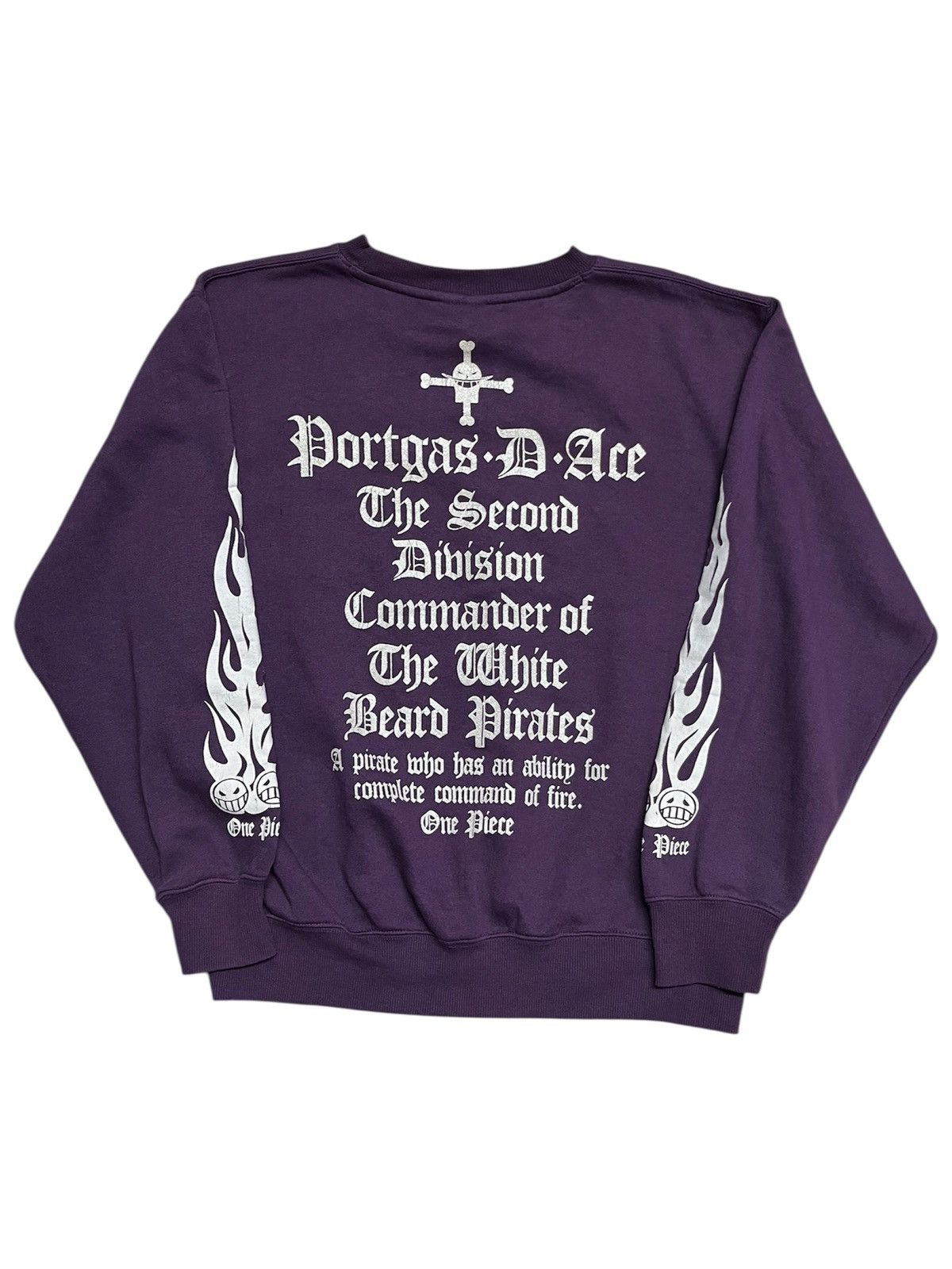Anime One Piece Portgas D Ace Flame Sleeve Crewneck Sweatshirt Size US L / EU 52-54 / 3 - 2 Thumbnail