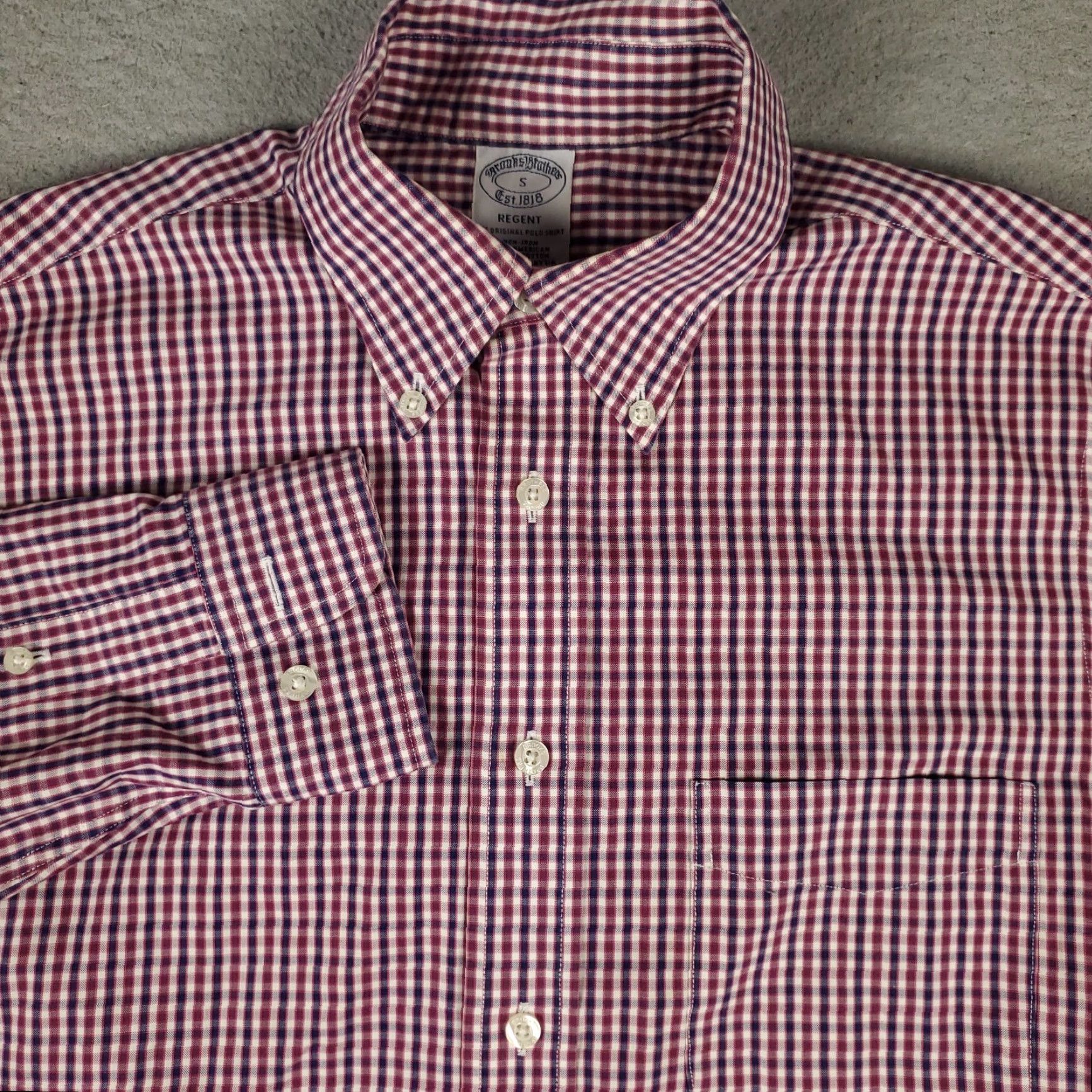 Brooks Brothers Brooks Brothers Shirt Mens Small Blue Red Check Regent Button Up Long Sleeve Size US S / EU 44-46 / 1 - 2 Thumbnail