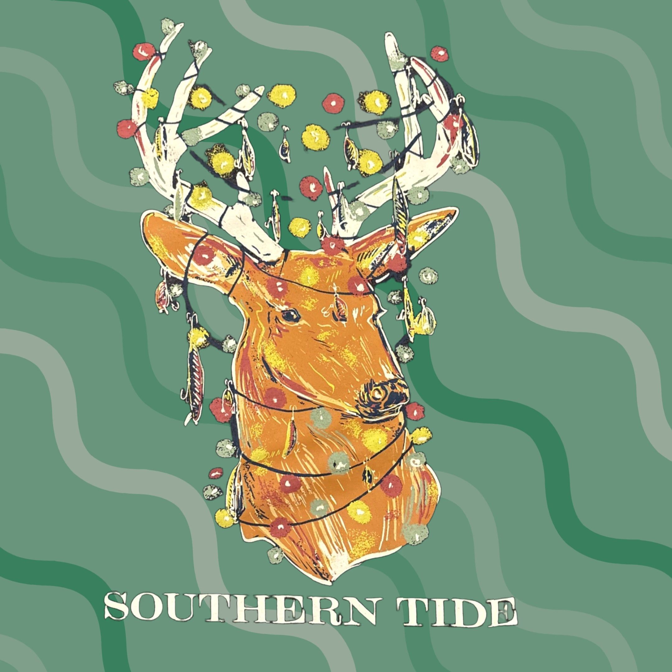 Southern Tide Southern Tide long sleeve Gray Deer Buck Christmas shirt Size S Size US S / EU 44-46 / 1 - 1 Thumbnail