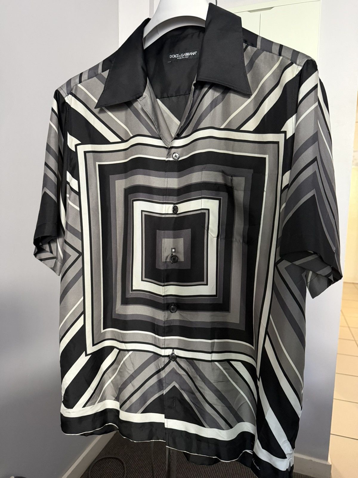 Dolce & Gabbana Dolce & Gabbana Geometric-print silk shirt Size US L / EU 52-54 / 3 - 1 Thumbnail