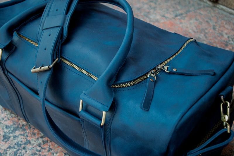 Sports bag. Genuine leather travel bag. Duffel Bag