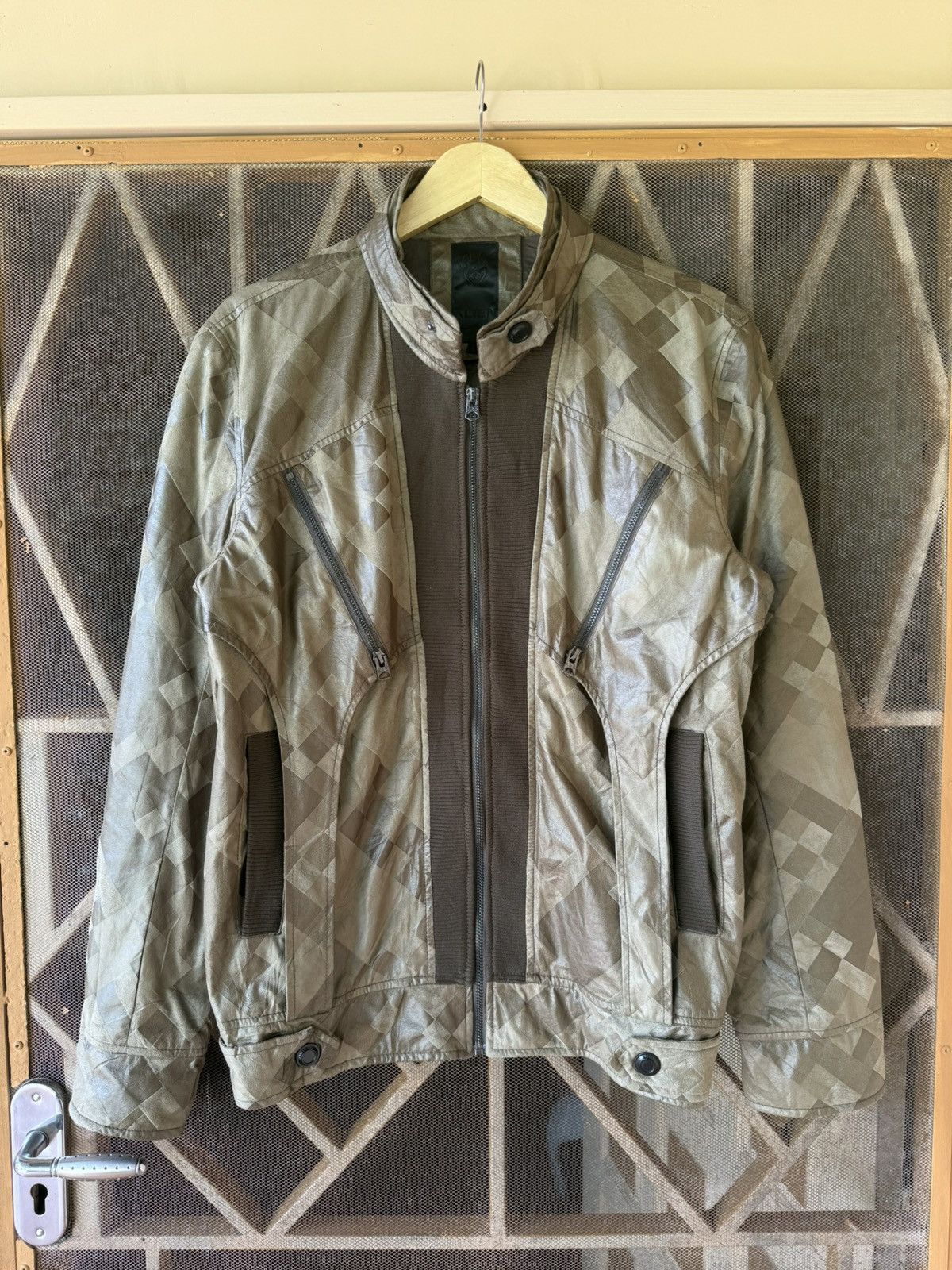 14th Addiction Alien Biker Jacket Geometric Pattern Multizipper Size US L / EU 52-54 / 3 - 1 Thumbnail