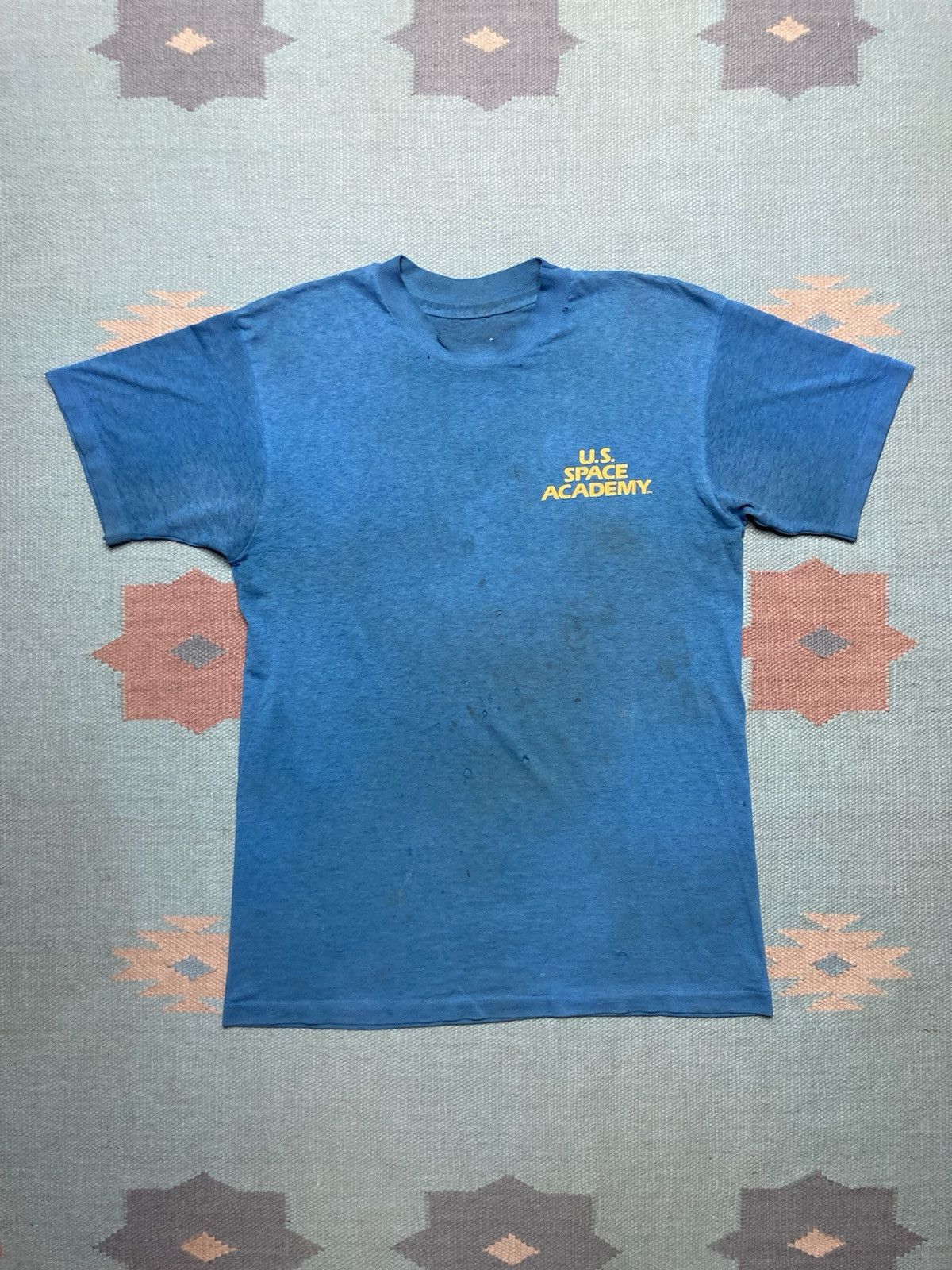 Vintage Vintage 80s t shirt US space academy fade distressed thin XL Size US XL / EU 56 / 4 - 7 Thumbnail