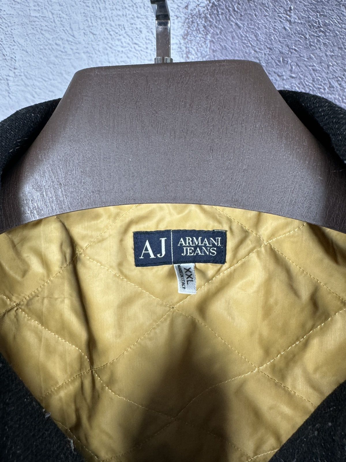 Armani Armani Jeans vintage wool hemp dark brown full zip jacket Size US XXL / EU 58 / 5 - 8 Thumbnail
