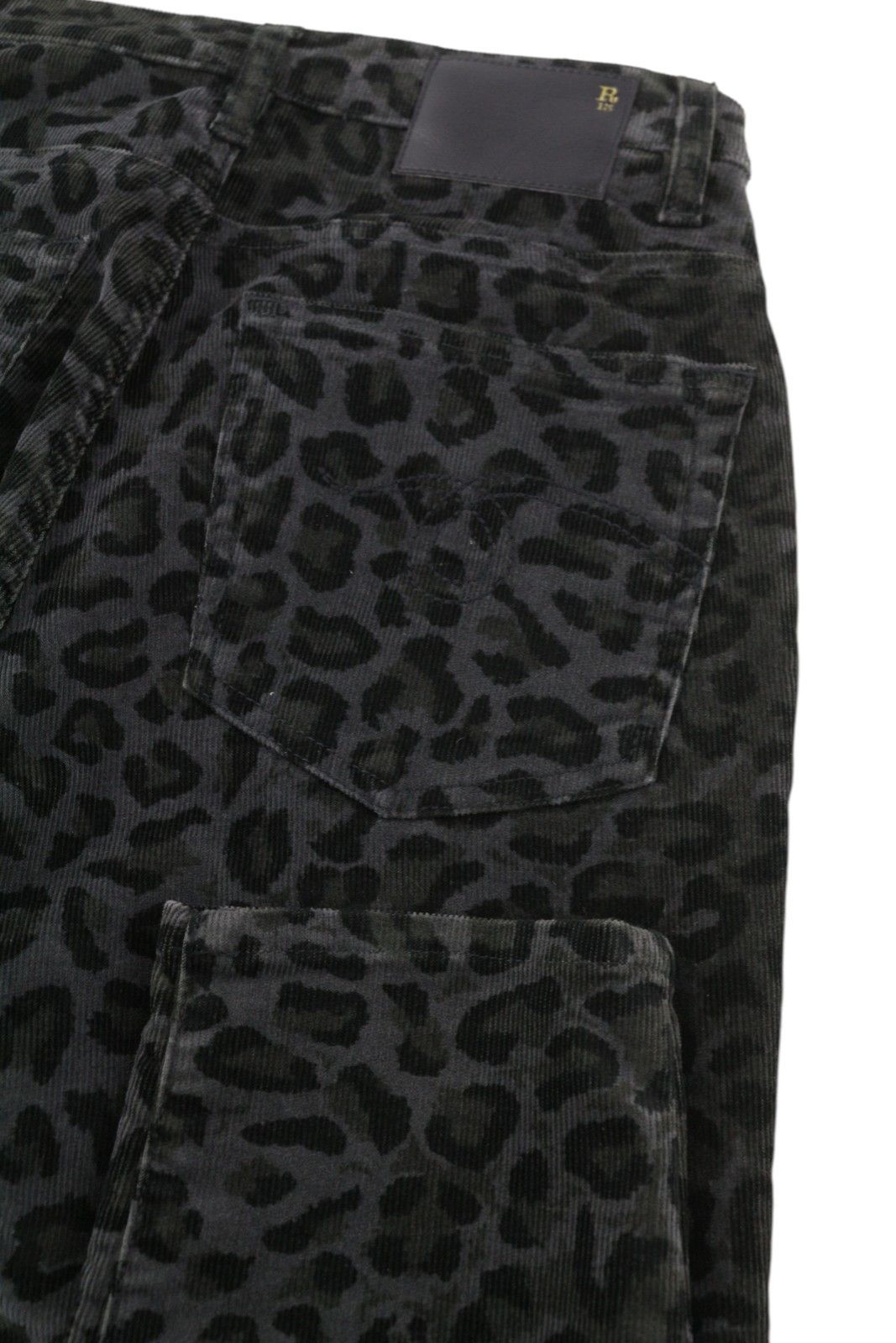 R13 HIGH RISE SKINNY 27 Leopard Corduroy Grey Trousers 85837 Size 27" / US 4 / IT 40 - 6 Thumbnail