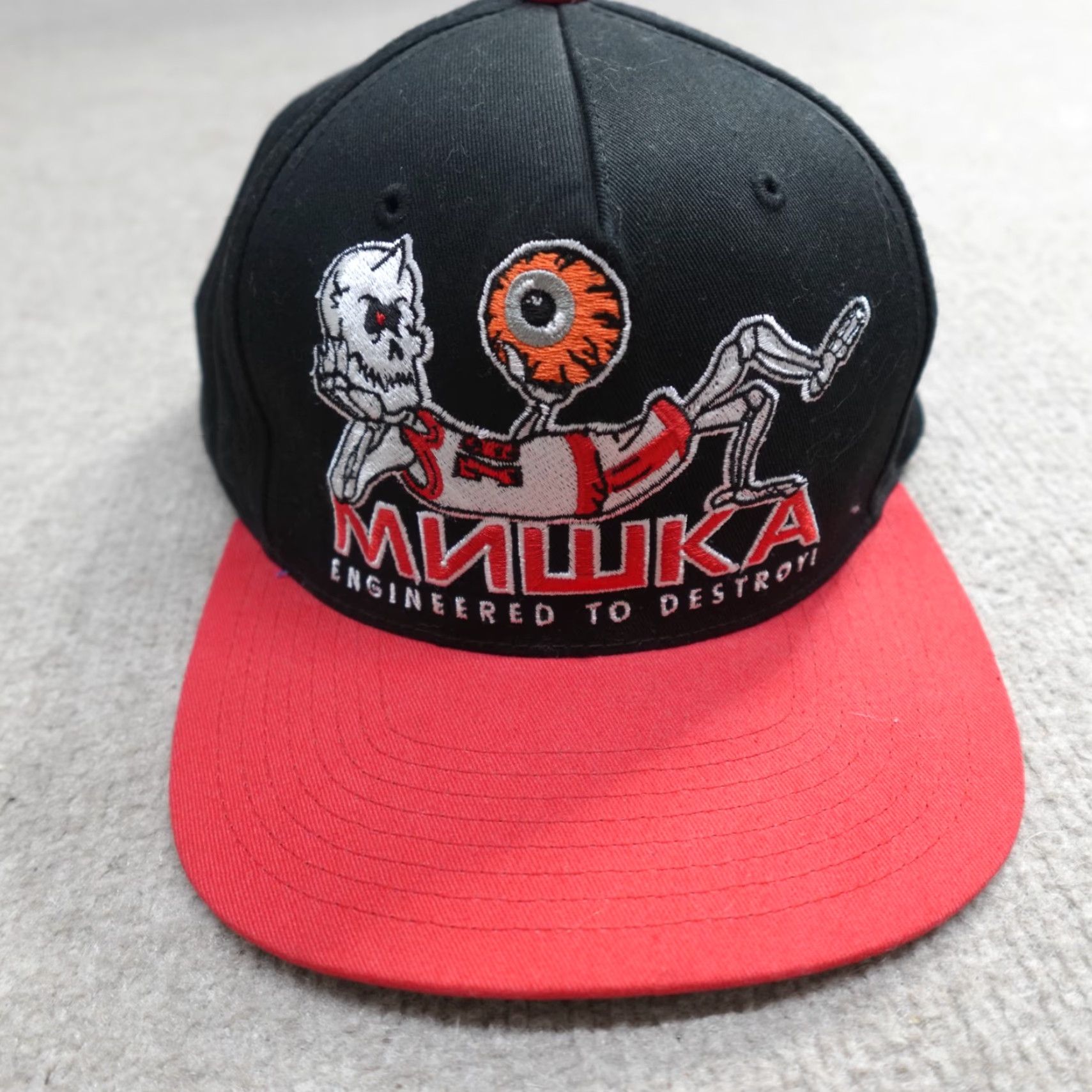 Vintage VINTAGE Mishka Hat Baseball Cap Men One Size Black NEW Embroidered Basketball Skeleton Nets STARTER Size ONE SIZE - 2 Thumbnail
