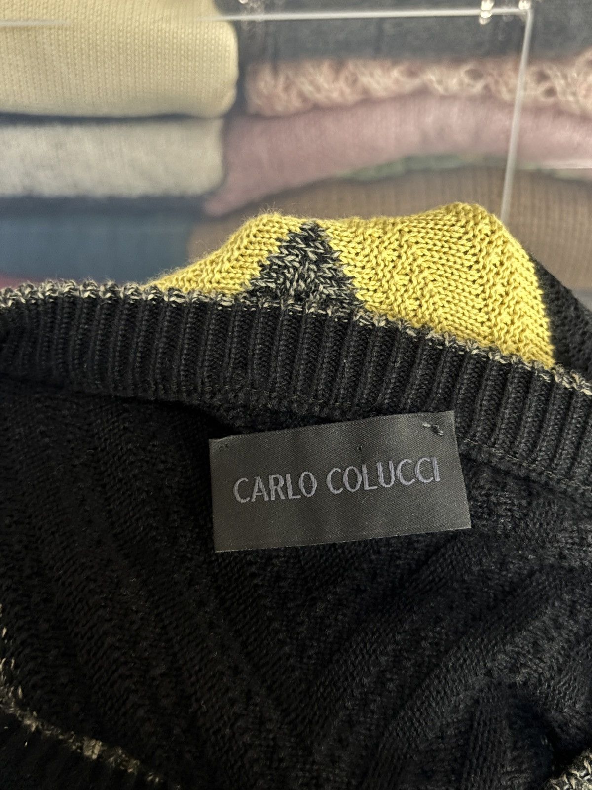 Carlo Colucci Carlo Colucci Vintage Knit Sweater Geometric Pattern Size US XL / EU 56 / 4 - 7 Thumbnail