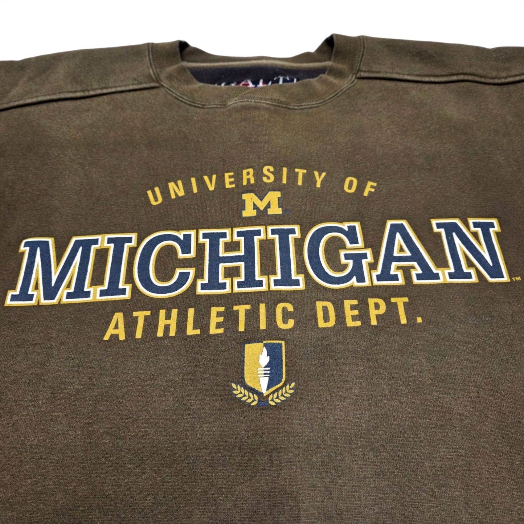 Vintage VINTAGE Michigan Wolverines Galt Sand Men's Sweatshirt Medium Heavyweight 90's Size US XL / EU 56 / 4 - 2 Thumbnail