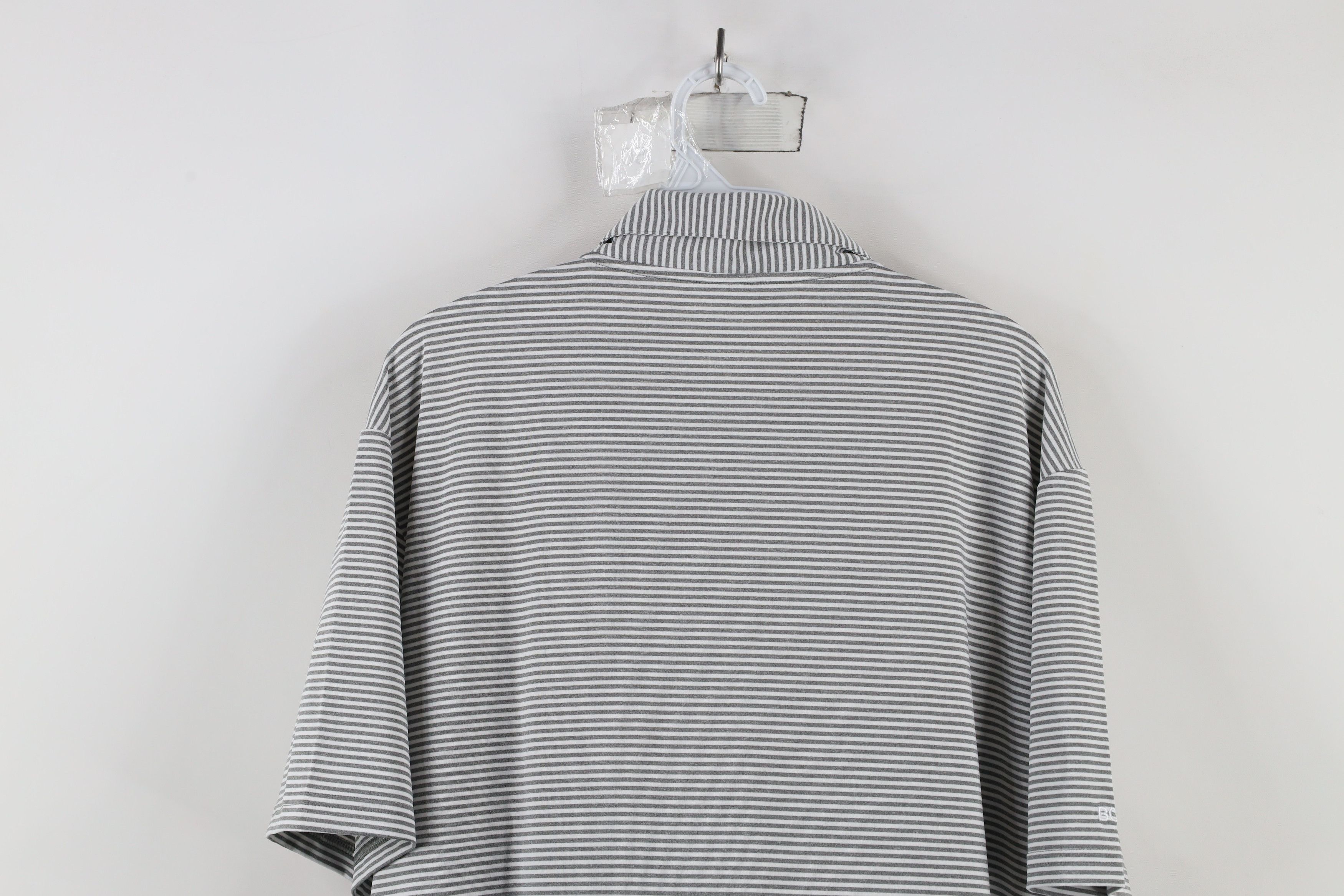 Bonobos × Vintage Bonobos Fit Stretch Striped Collared Golf Polo Shirt Gray Size US XXL / EU 58 / 5 - 8 Thumbnail