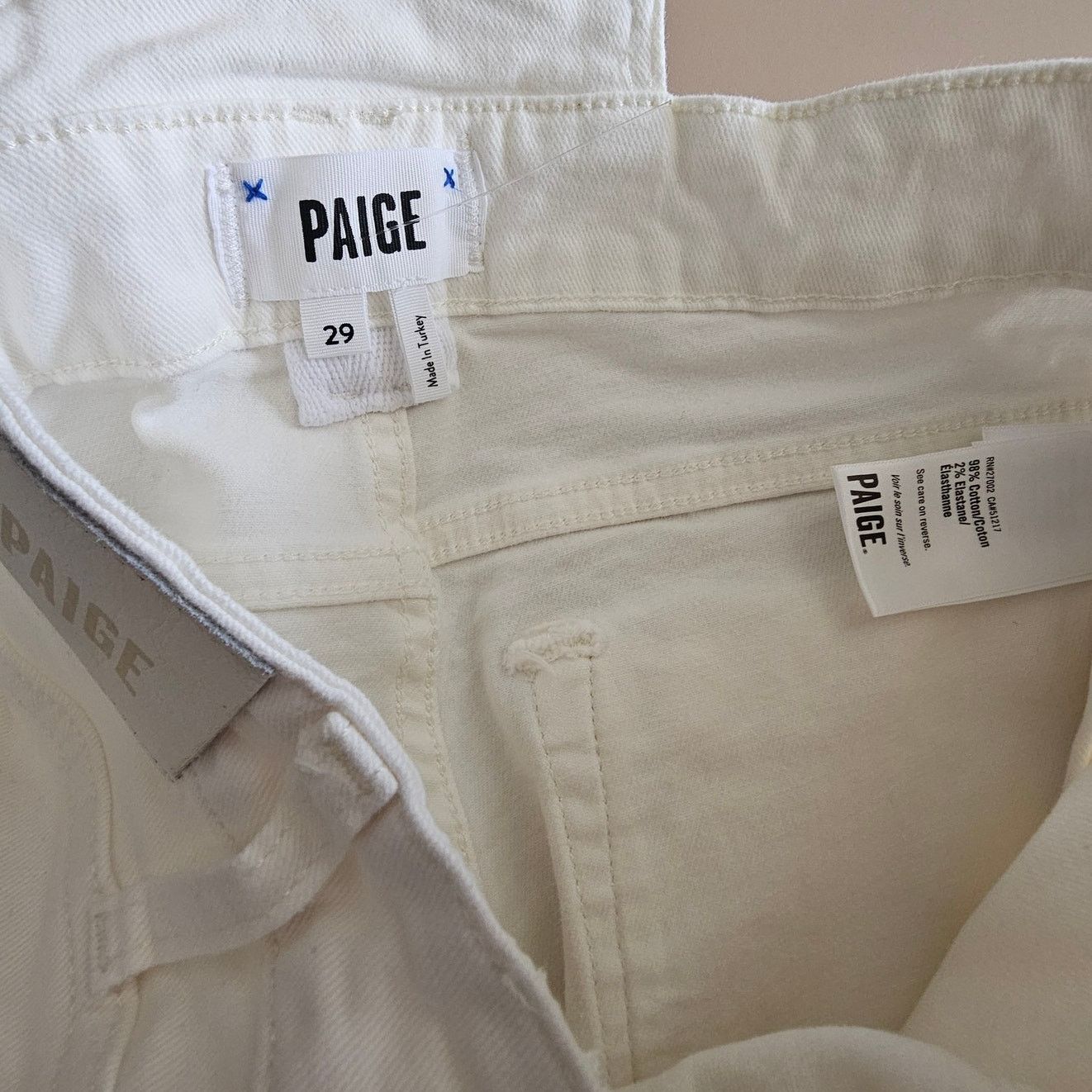 Paige PAIGE Claudine Denim Overalls Blank Canvas Ankle Flare 29 Size 29" - 8 Thumbnail