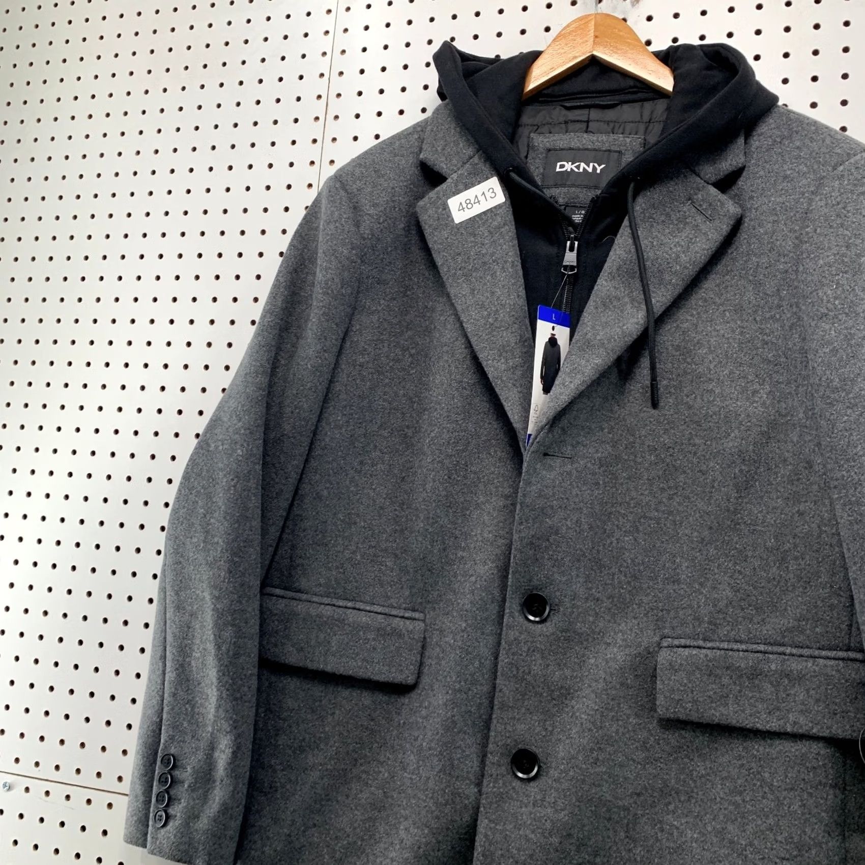 DKNY DKNY Coat Mens L Grey Faux Wool Removable Hooded Liner NWT Coat Mens L Grey Faux Wool Hooded Liner NWT Size US L / EU 52-54 / 3 - 7 Thumbnail