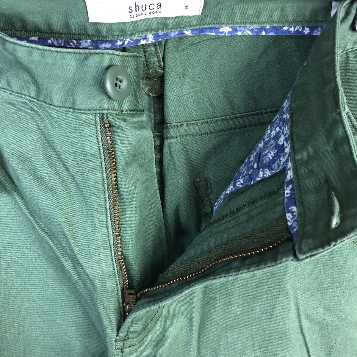 Japanese Brand DL Shuca Green Cargo Multipocket Pants #C648 Size US 27 - 12 Thumbnail