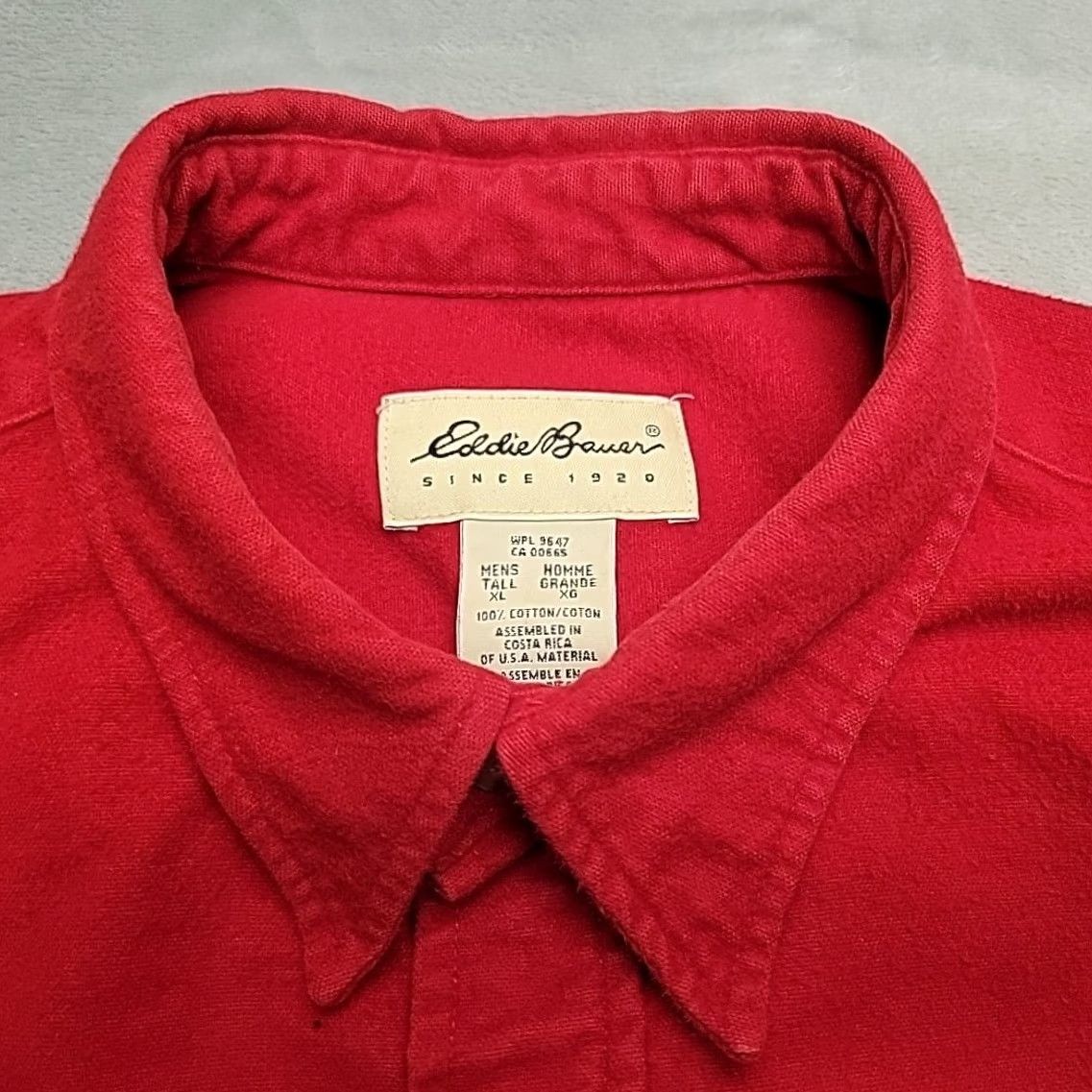 Eddie Bauer VINTAGE Eddie Bauer Shirt Mens XLT Red Flannel Outdoor 90s Button-Up Collared Cotton Chamois Tall Read Size US XL / EU 56 / 4 - 4 Thumbnail