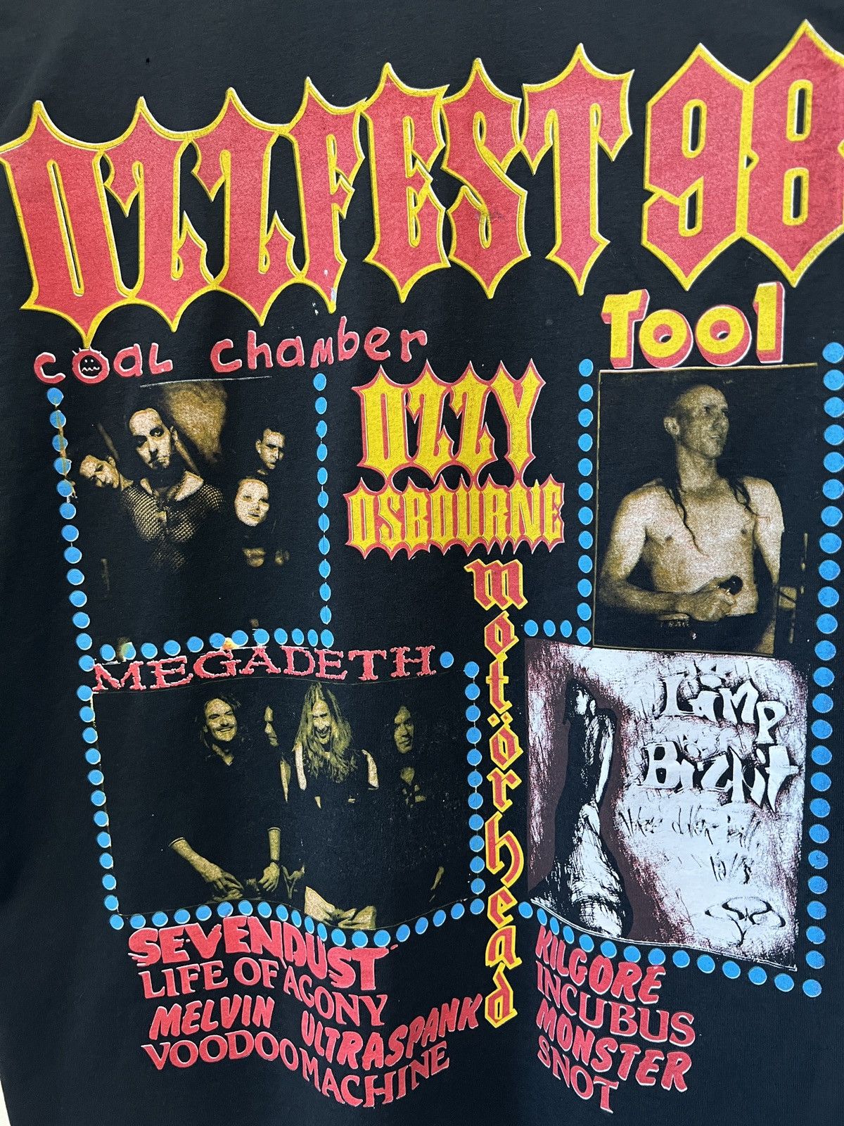 Band Tees × Ozzy Osbourne × Vintage Vintage 1998 Ozzy Osbourne Ozzfest Concert Shirt - XL Size US XL / EU 56 / 4 - 8 Thumbnail