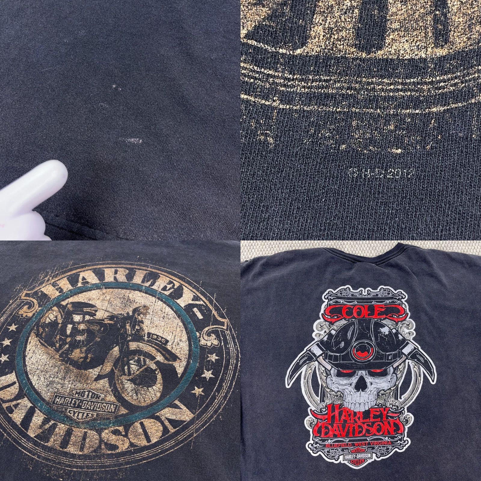 Harley Davidson VINTAGE Harley-Davidson Shirt Men XL T-Shirt Graphic Print Skull Grunge 80s 2000s USA Biker Logo Size US XL / EU 56 / 4 - 8 Thumbnail