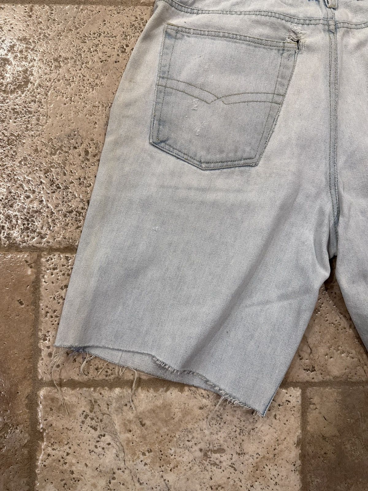 Bugle Boy × Vintage Vintage Bugle Boy Painter Light Wash Denim Jean Shorts Jorts Size US 34 / EU 50 - 5 Thumbnail
