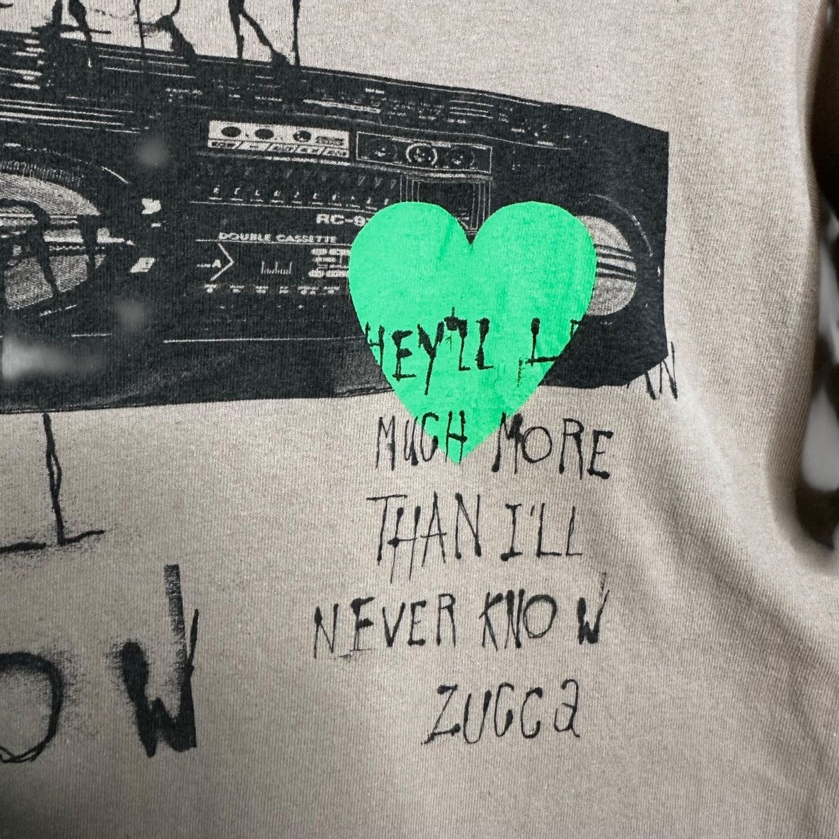 CABANE de ZUCCa Vintage Zucca Boombox Wording Tshirt Size US S / EU 44-46 / 1 - 4 Thumbnail