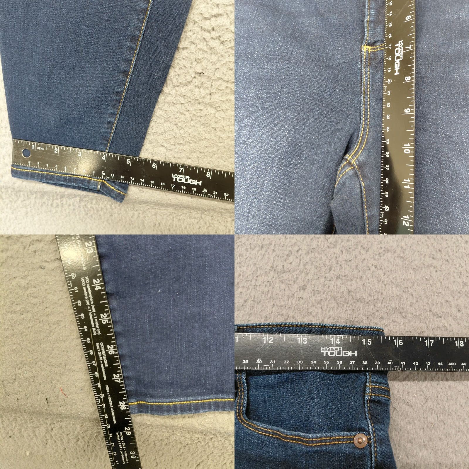 Talbots Talbots Jegging Jeans Women’s 10 Blue Ankle High Waist Dark Wash Regular 5-Pocket Denim Spandex Cotton Blend Size 32" / US 10 / IT 46 - 8 Thumbnail