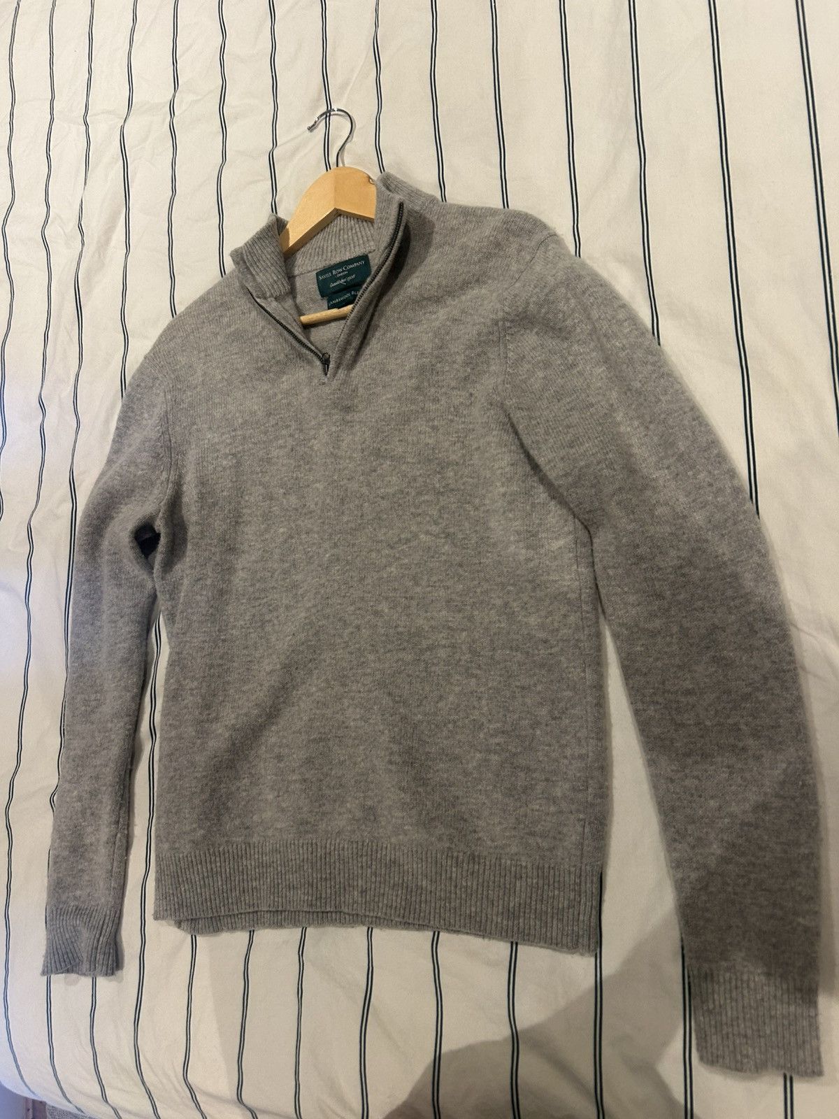 Savile Row Lambswool Cashmere blend saville row Quarter Zip London Size US S / EU 44-46 / 1 - 2 Thumbnail