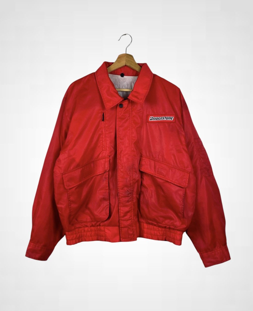 ICON Motorsports Vintage 90s Bridgeston Racing Motorsports Bomber Jacket Size US XL / EU 56 / 4 - 1 Thumbnail