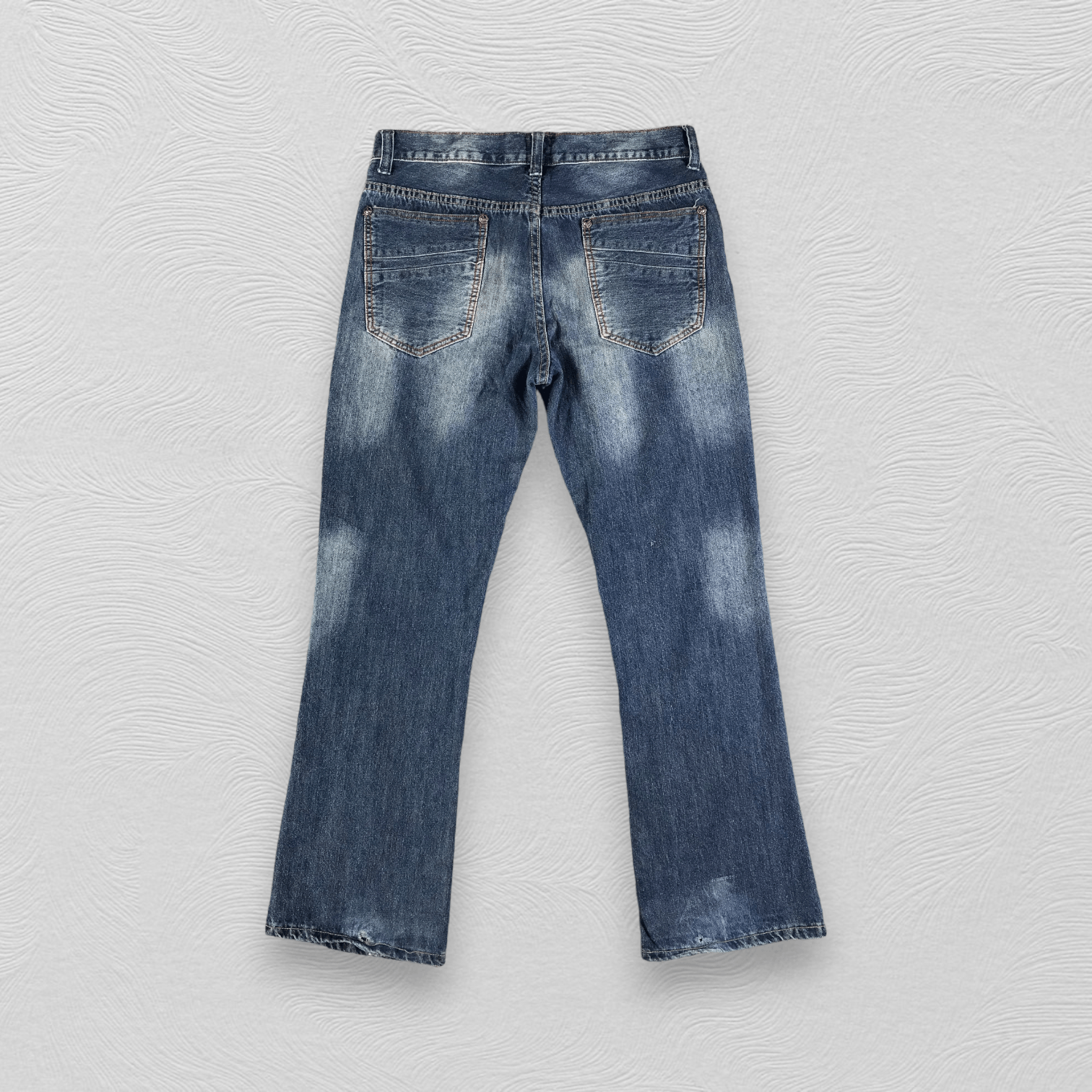 Japanese Brand Distressed Japanese Brand Flared Jeans KJ2074 Size US 35 - 2 Thumbnail