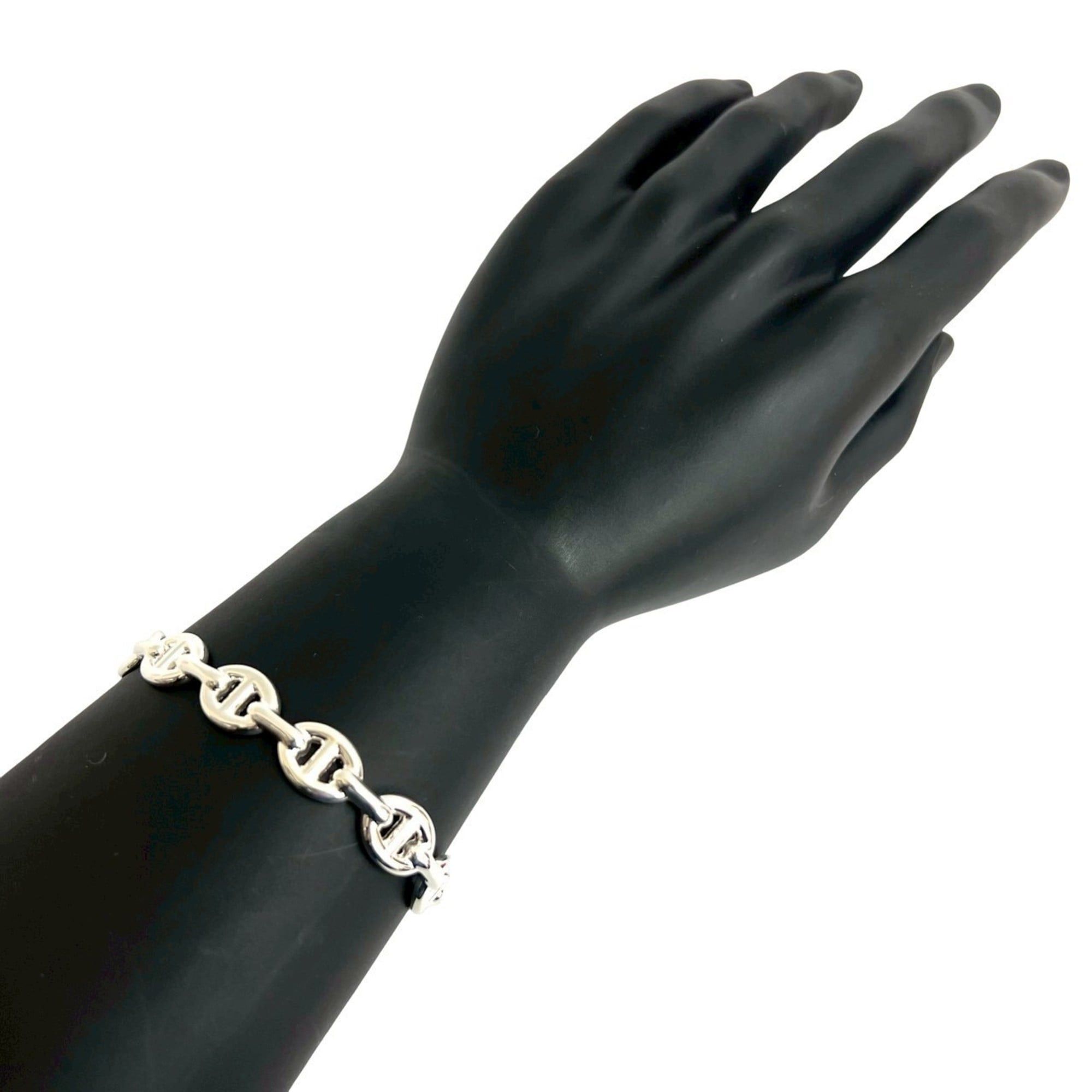 Hermes HERMES Enchaine Bangle Bracelet in Silver 925 (32192) Size ONE SIZE - 1 Thumbnail