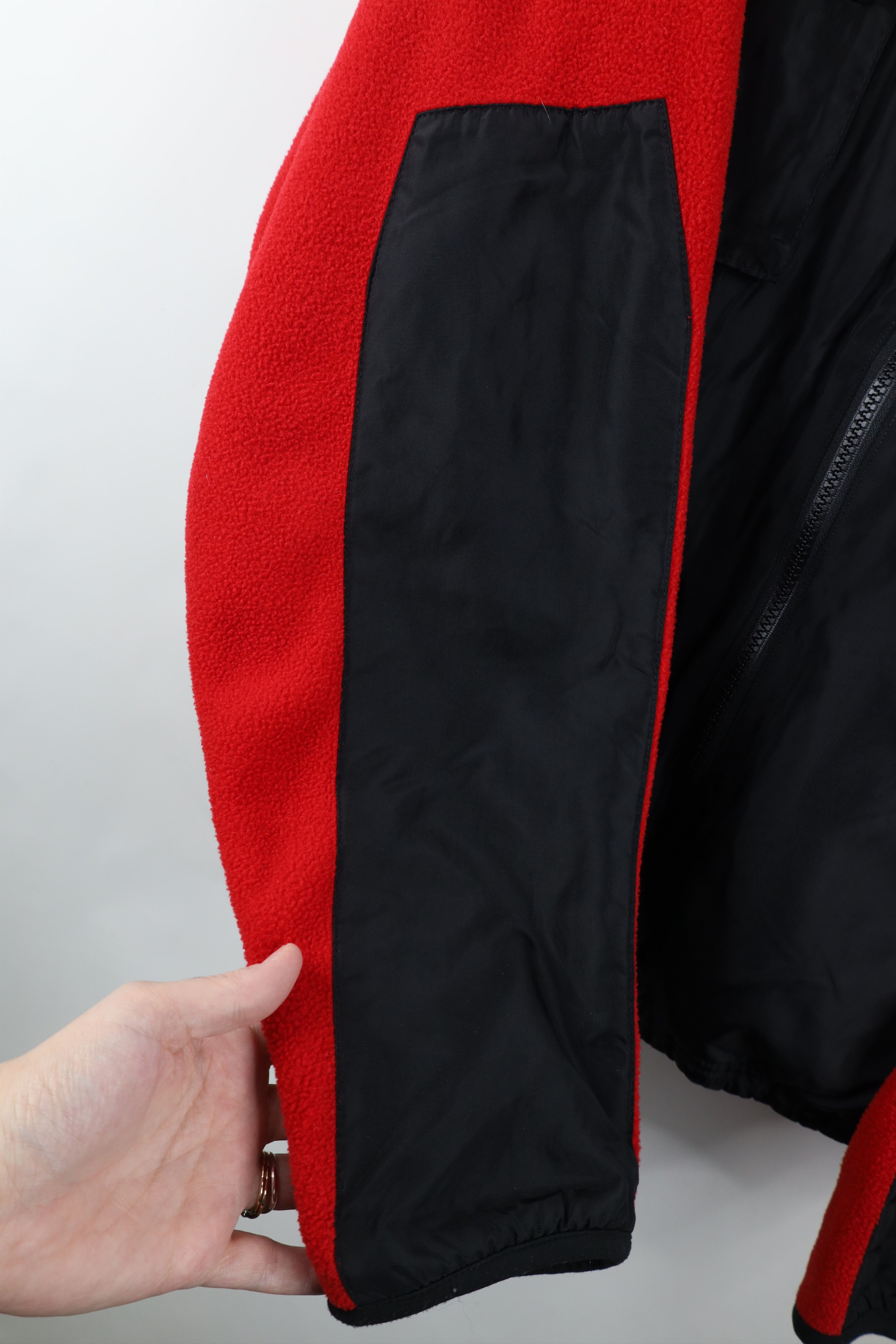 Ralph Lauren × Vintage Vintage 90s Polo Sport Ralph Lauren Logo Fleece Jacket Red Size US XL / EU 56 / 4 - 5 Thumbnail