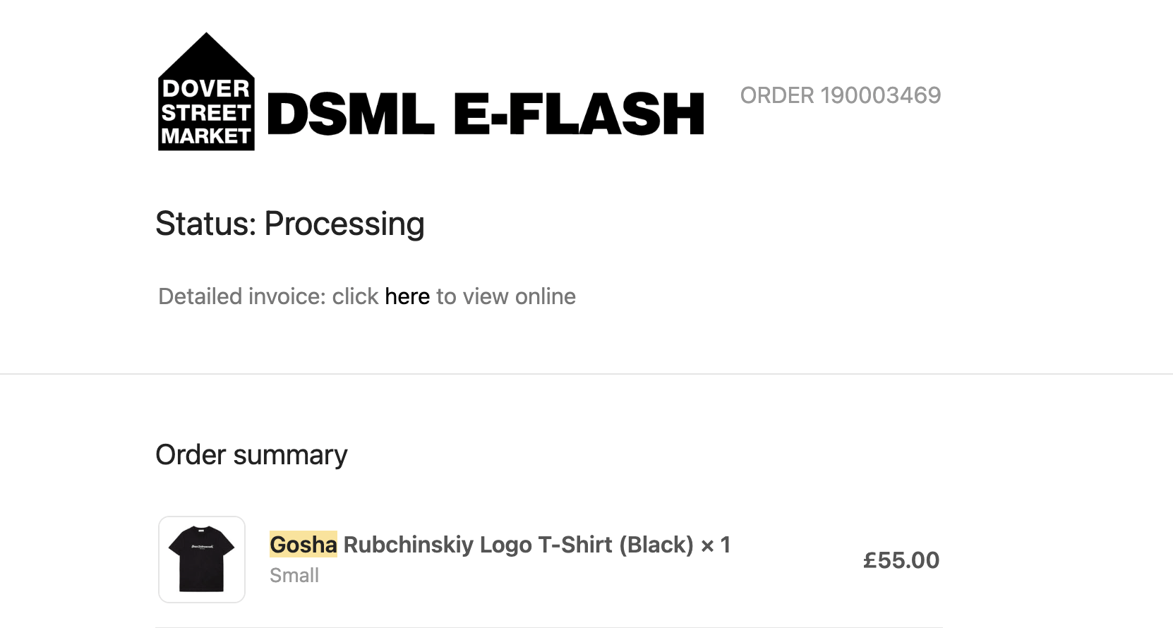 Gosha Rubchinskiy Logo T-Shirt A/W 2017 Size US S / EU 44-46 / 1 - 5 Thumbnail